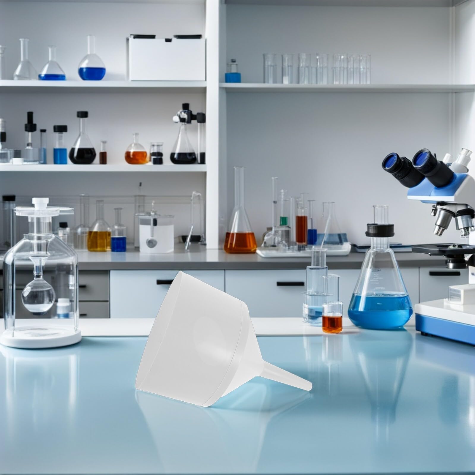 Cabilock Embudo de Filtración Buchner de PP 150 MM para Uso en Laboratorios y Cocina, Herramienta para Filtrar Líquidos en Botellas y Matraces