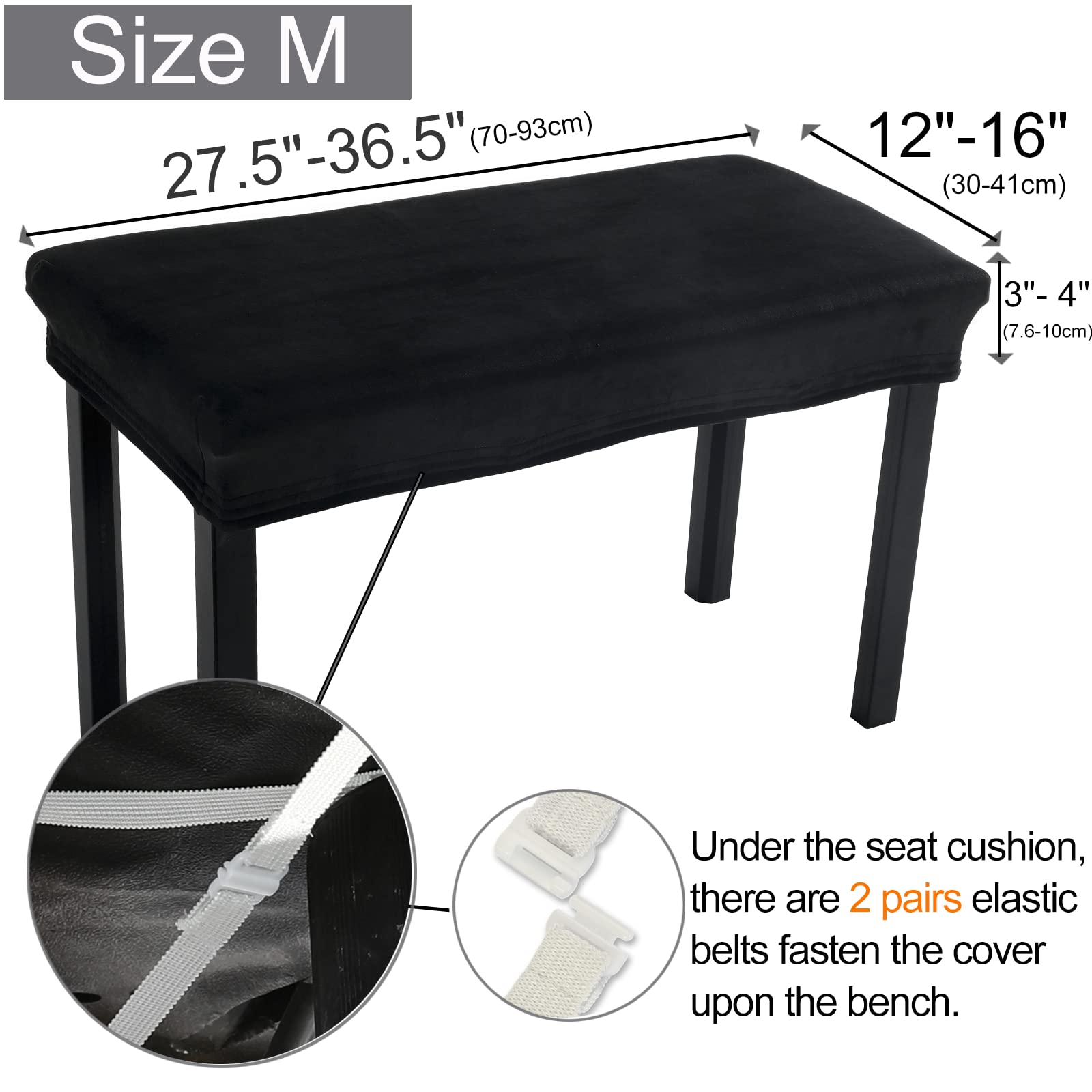 Bench Slipcover Dining Room Bench Covers, Stretch Spandex Jacquard ...