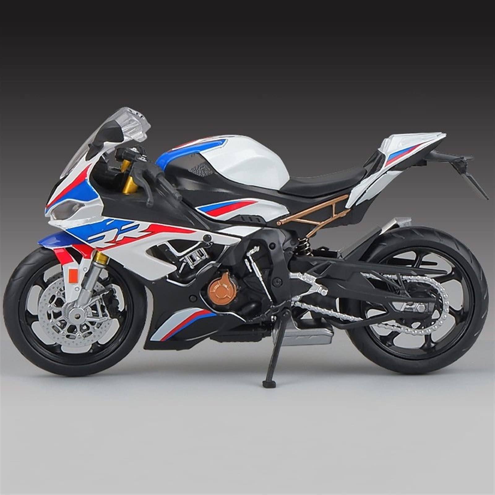 Modello 1:12 Per BMW S1000RR In Lega Modello Di Auto Diecast Giocattoli Per I Ragazzi Regalo Compleanno Per Collezione(White)