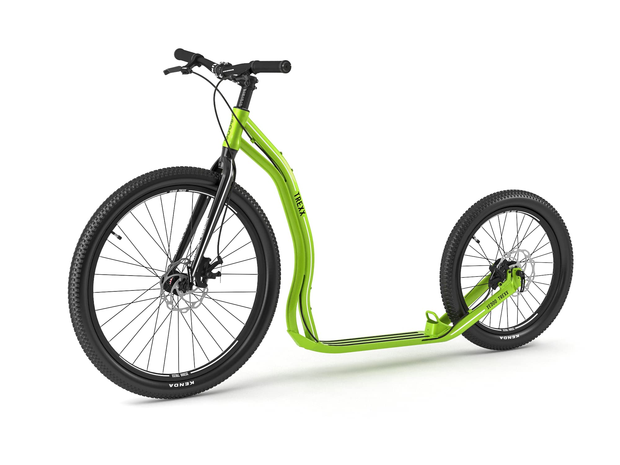 Yedoo Trexx Disc Hulajnoga terenowa, do 150 kg, opona 26/20, dla dorosłych, ze stopu aluminium, hamulce tarczowe i regulowana kierownica, waga 9,1 kg