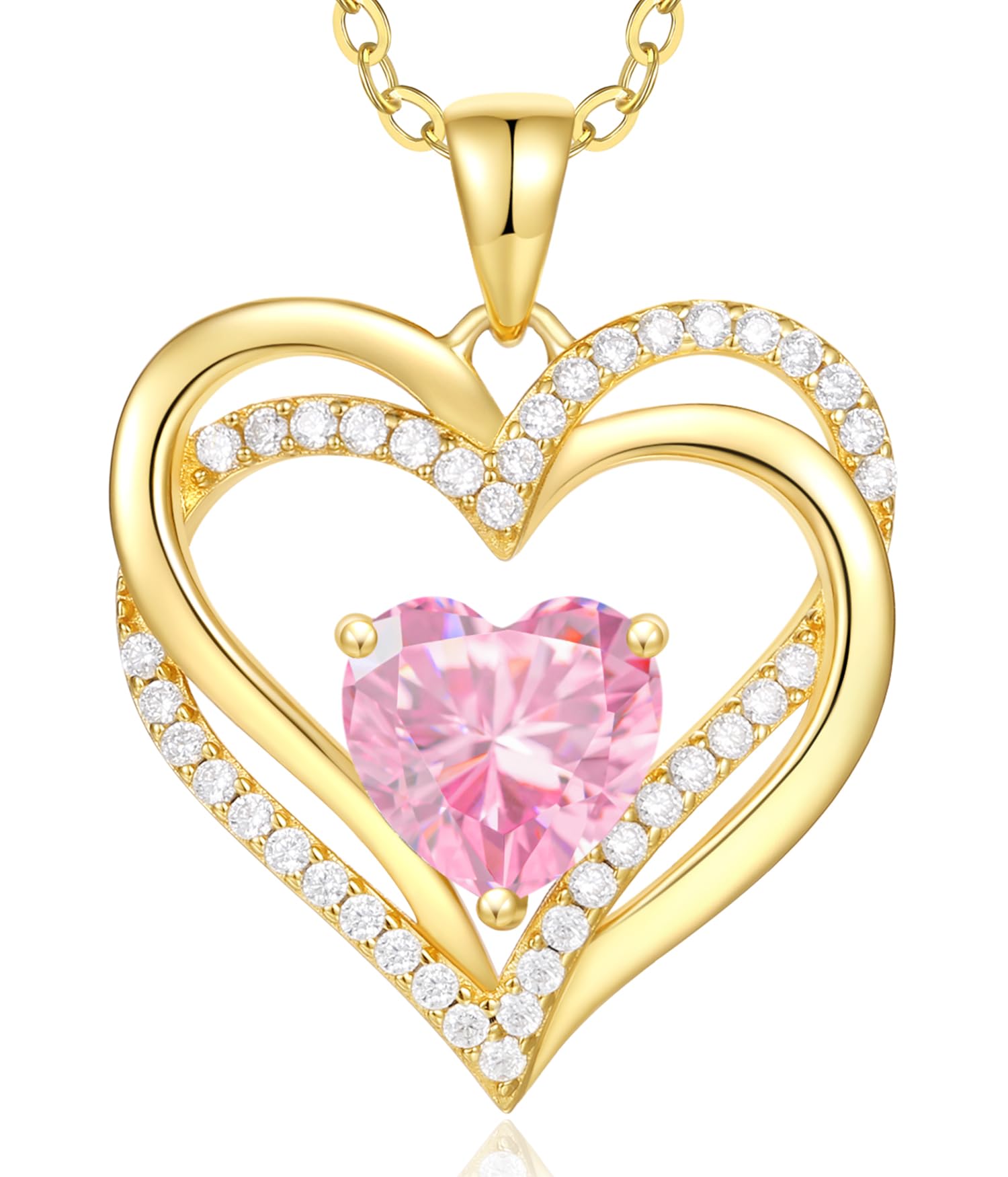 CDE Collana Donna Argento 925, Collana Cuore Regalo Gioielli Donna per Mogile/Amiche, Regalo Donna Anniversario Compleanno Festa della Mamma Valentin’s Day Regali di Natale