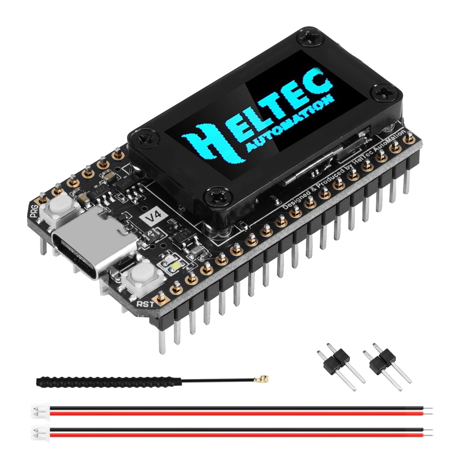 Binghe LoRa ESP32 V4 Board con Meshtastic LoRa ESP32 V4 WiFi Bluetooth Board con 0.96″ OLED Display 1262 Chip ESP32-S3R2 MCU 16M Flash Compatibile con Arduino LoRaWAN IoT Meshtastic