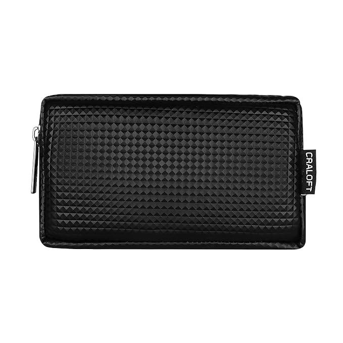 Craloft Laptop Charger Pouch / Travel Organizer Pouch for Cables / Hard Disk / Charger (PVC Sponge Leather)