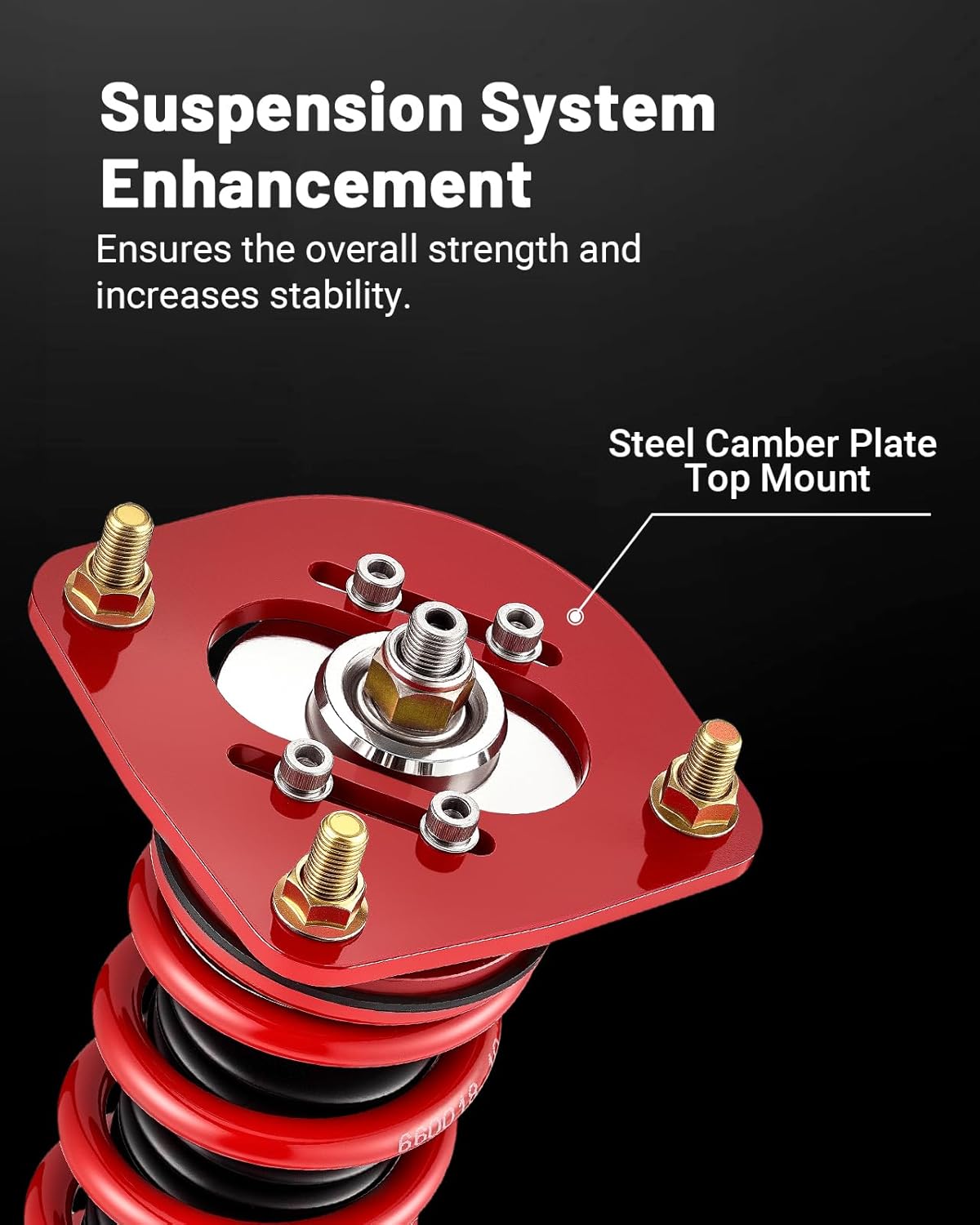 EVIL ENERGY Coilovers Compatible for Mazda Protege 1999-2003, for Mazda Protege5 2002-2003, Height Adjustable Suspension Coilovers Lowering Kit, Red