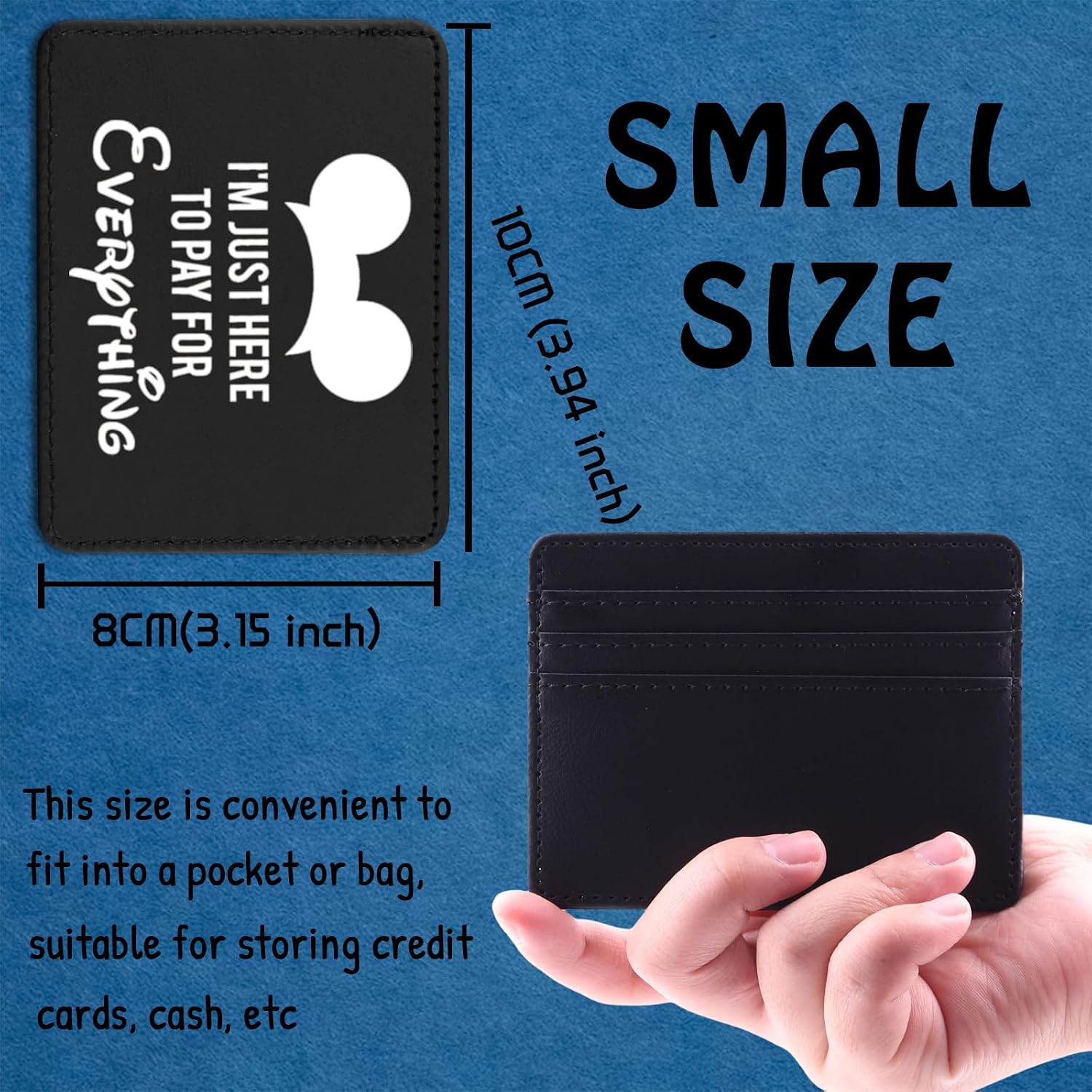 TSOTMO Mouse Merch Cartoon I'm Just Here to Pay for Everything Card Holder for Cartoon Fans Magic Trip Vacation Card Case Protector Gift (Pay for)