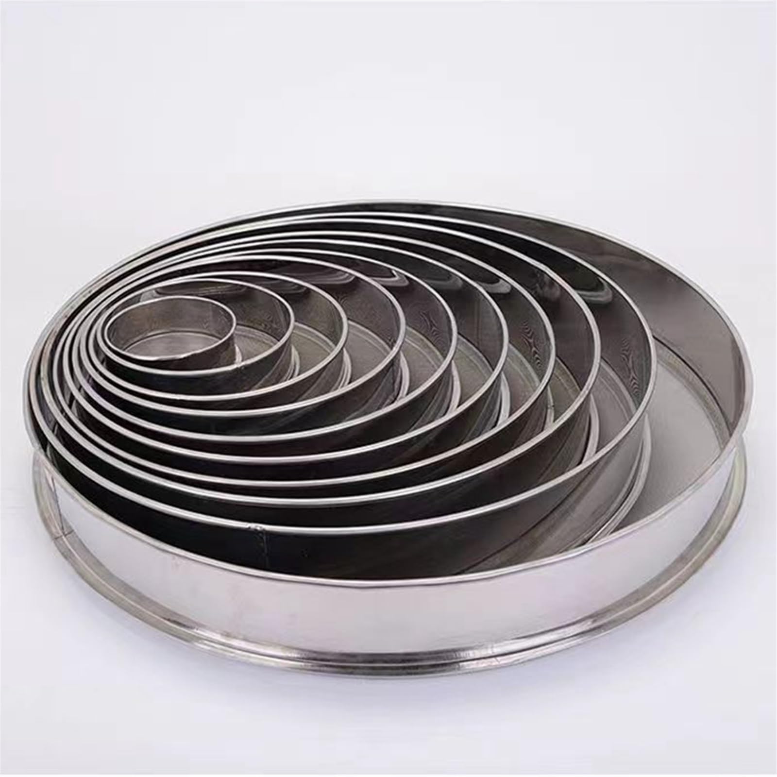 Przesiewacz mąki 1 szt. 2-500 oczek okrągłe sitko ze stali nierdzewnej 304 10-35 cm kuchenne sitko do mąki w proszku sitko sitko sitko do fasoli sitko ze stali nierdzewnej (10 oczek otwór 2 mm