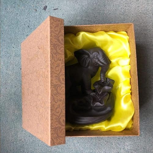 Miniatura 8 de Risup - Soporte para quemador de incienso de cerámica diseño de elefante 10 conos de incienso regalo