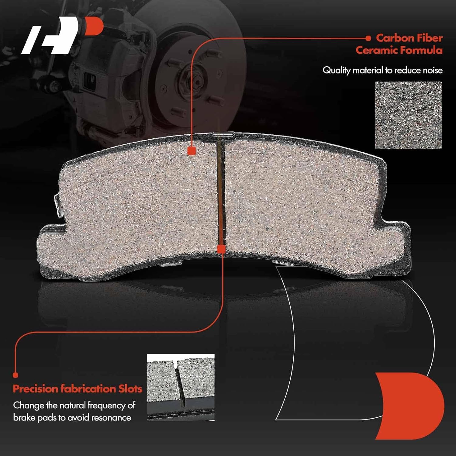 A-Premium 10.59 inch (269mm) Rear Solid Disc Brake Rotors + Ceramic Pads Kit Compatible with Select Toyota and Lexus Models - Camry 1992-1999, Solara 1999, ES300 1997-1999, 6-PC Set