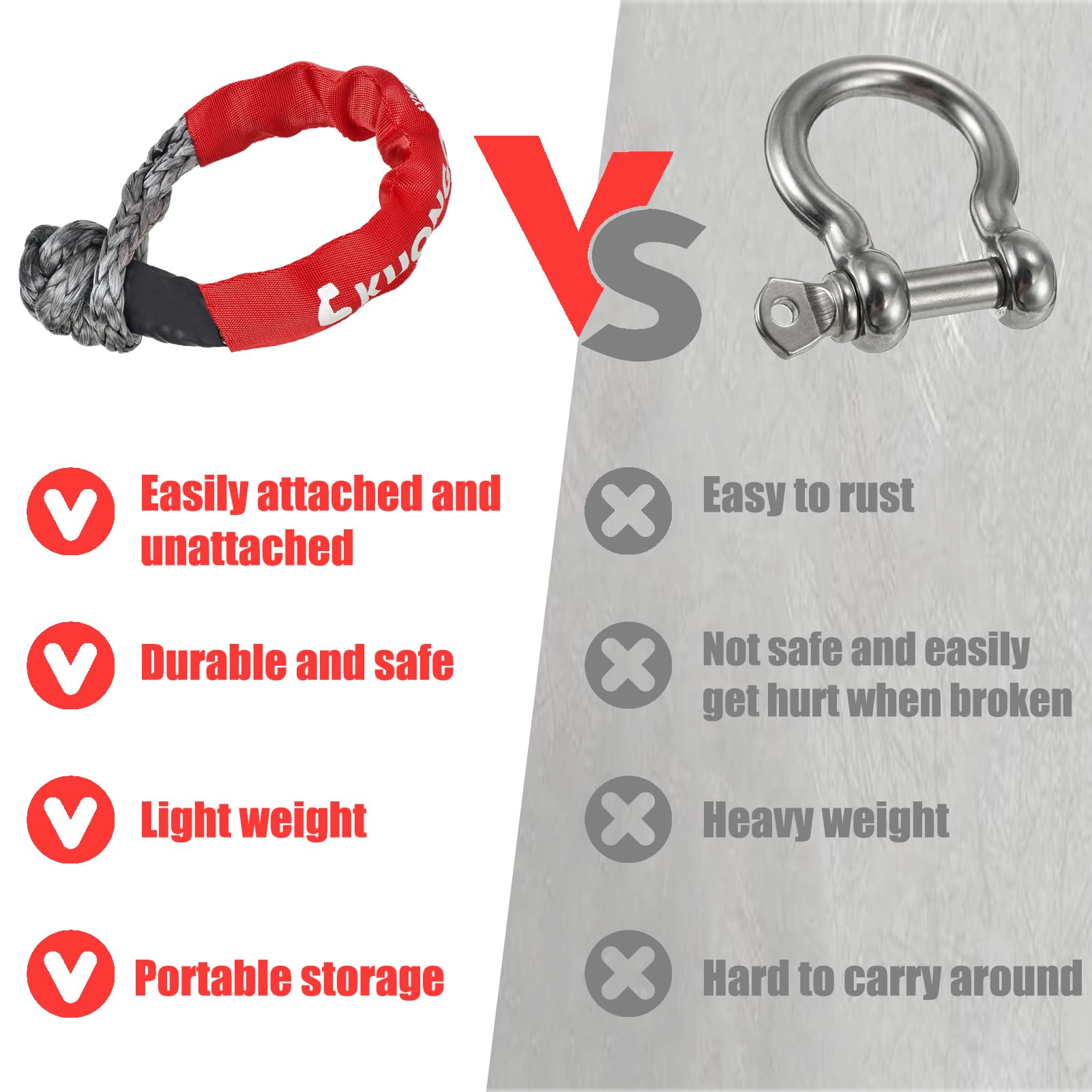 Amazon | ソフトシャックル合成ロープ 2点セット 11mm*50cm 16330KG