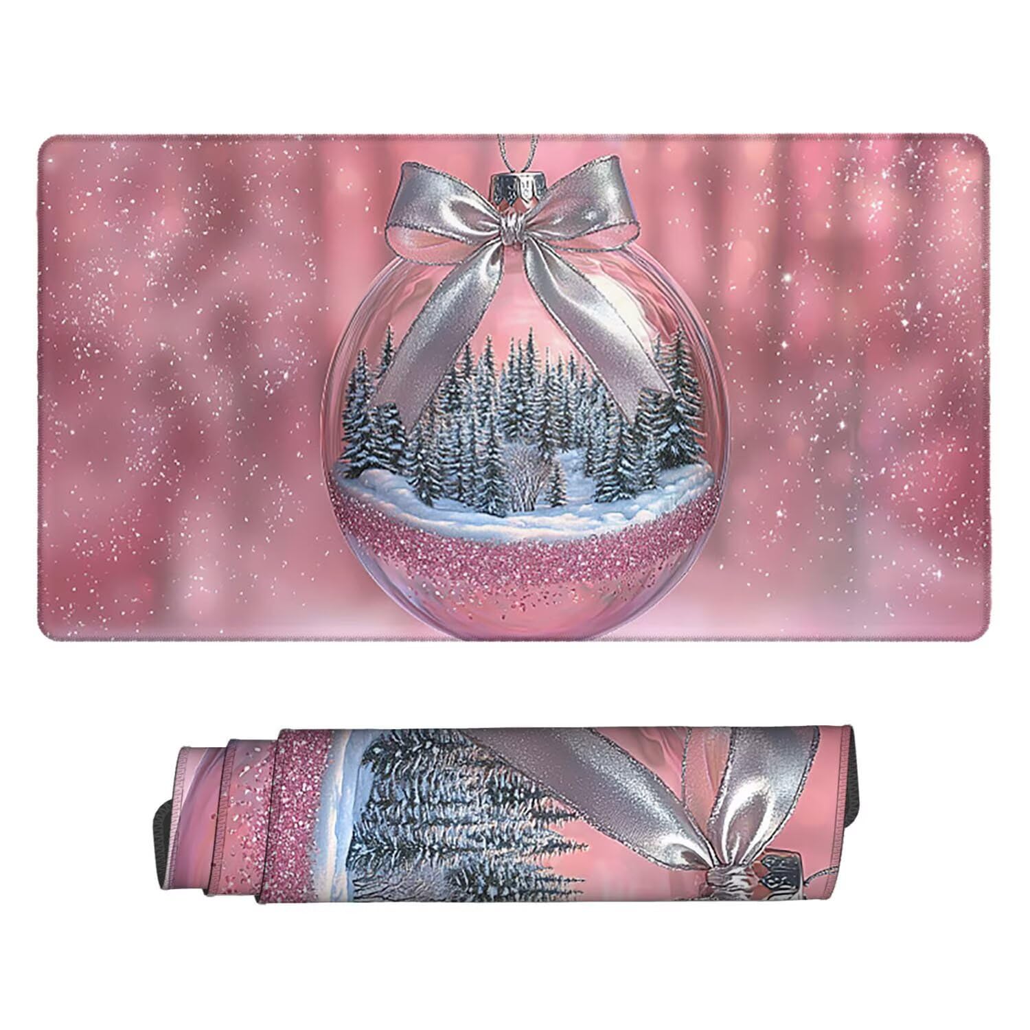 Podkładka pod mysz XXL, 1600 x 800 x 3 mm, gamingowa podkładka pod mysz z przyszytymi krawędziami, wodoodporna, z gładką powierzchnią, kryształowa kulka, podkładka pod mysz do wszystkich typów myszy