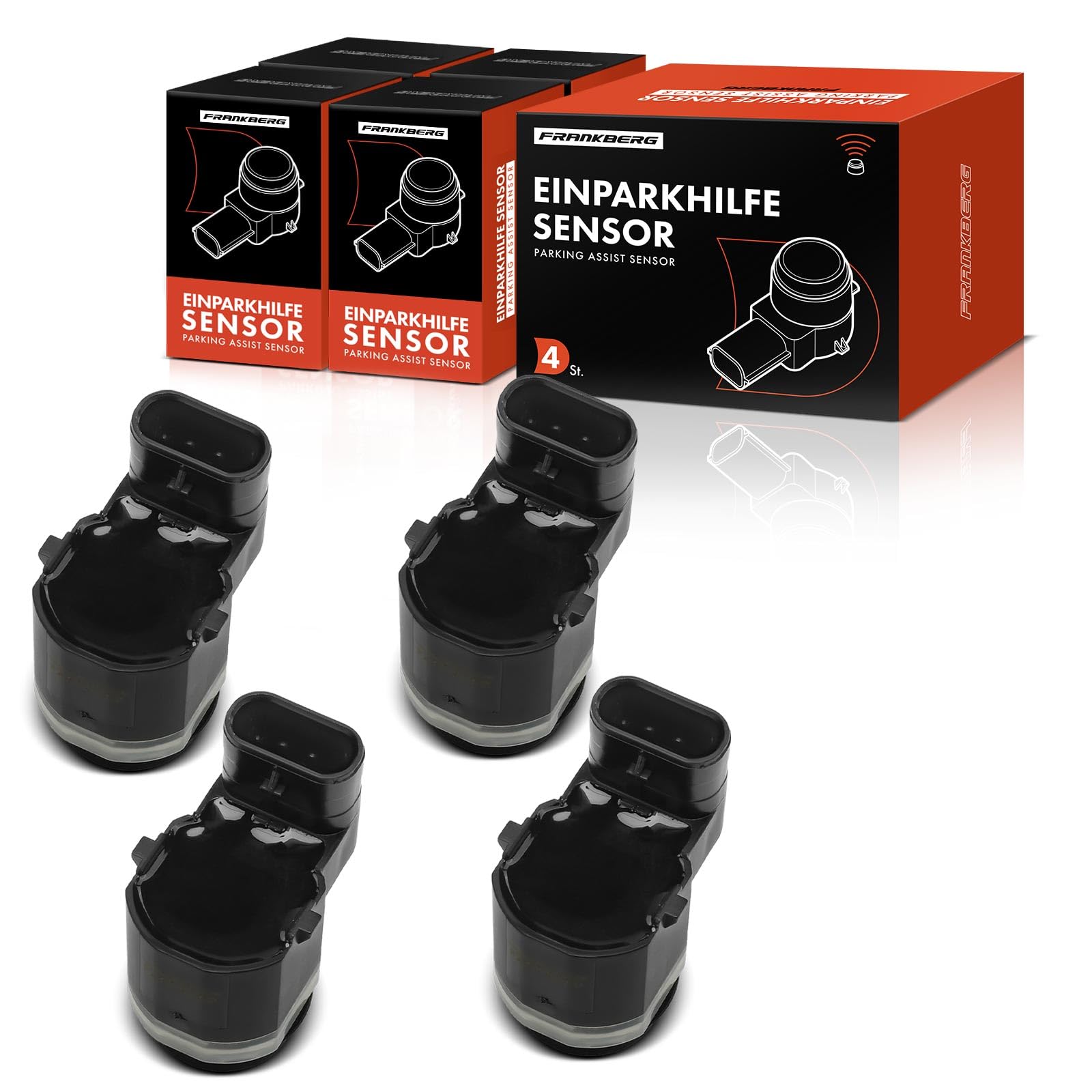 Frankberg 4X Parksensor PDC Sensor 3-polig Vorne Hinten Kompatibel mit Galaxy WA6 1.6L-2.3L 2009-2015 Mondeo IV BA7 1.6L-2.5L 2010-2012 Mondeo IV Stufenheck BA7 1.6L-2.5L Replace# AH42-15K859-AA