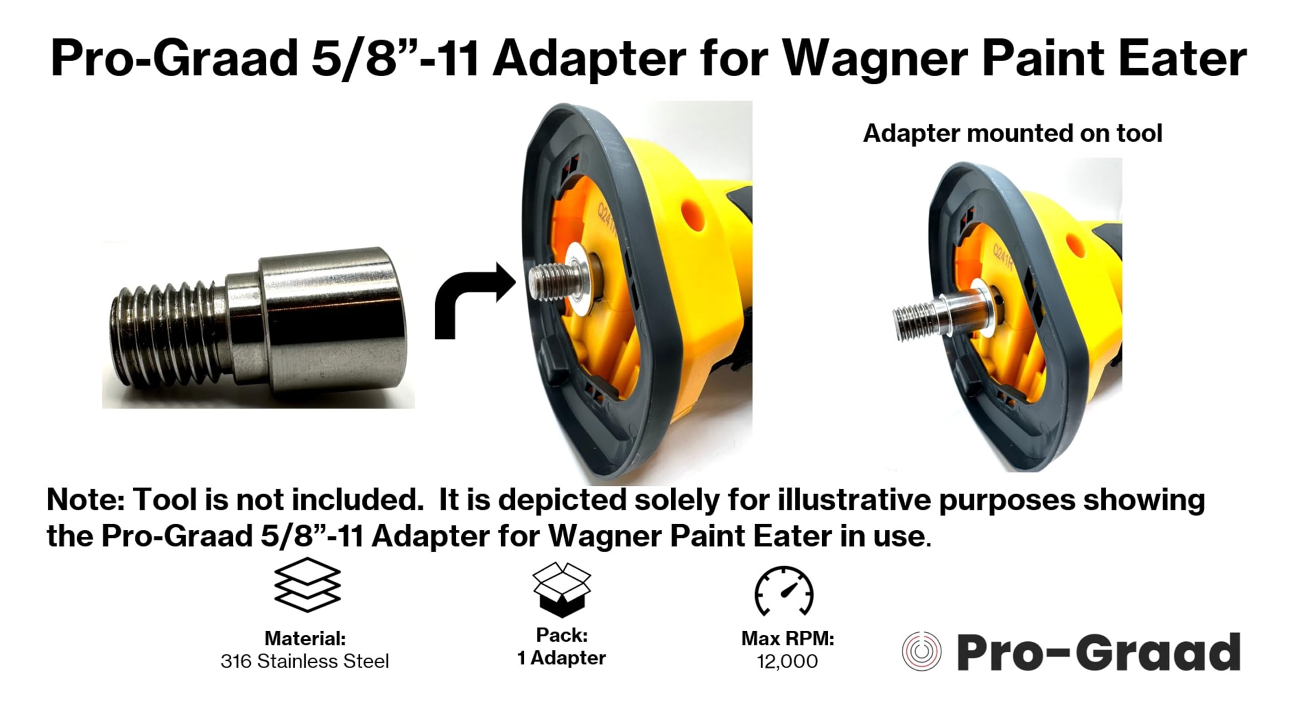 その他 WAGNER Amazon.com: Pro-Graad 5/8-11 Adapter for Wagner Paint Eater