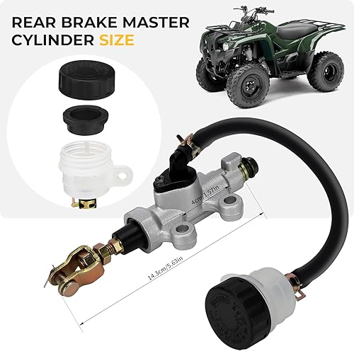 Miniatura 3 de M MATI Cilindro maestro de freno trasero para Yamaha Wolverine 350 450 Grizzly 300 400 450 660 Kodiak 400 450 YFM 5KM-2583V-00-00