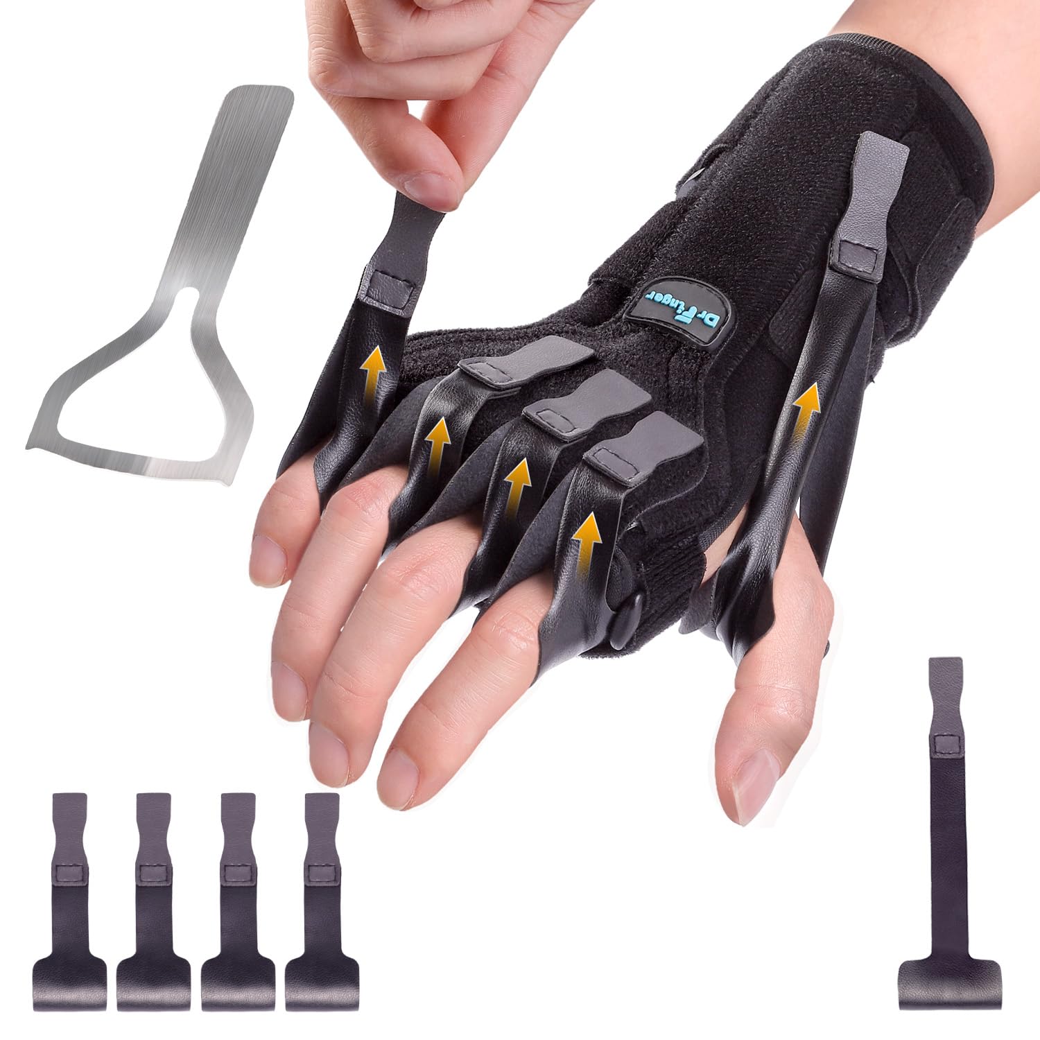 Radial Nerve Palsy Splint Brace for Wrist drop 5 Fingers Extension Stroke Patient Recovery Finger Limp Crutch Palsy