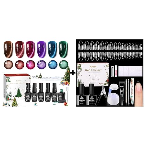 Beetles Velvet Starlight Cat Eye Gel Nail Polish Set, 6