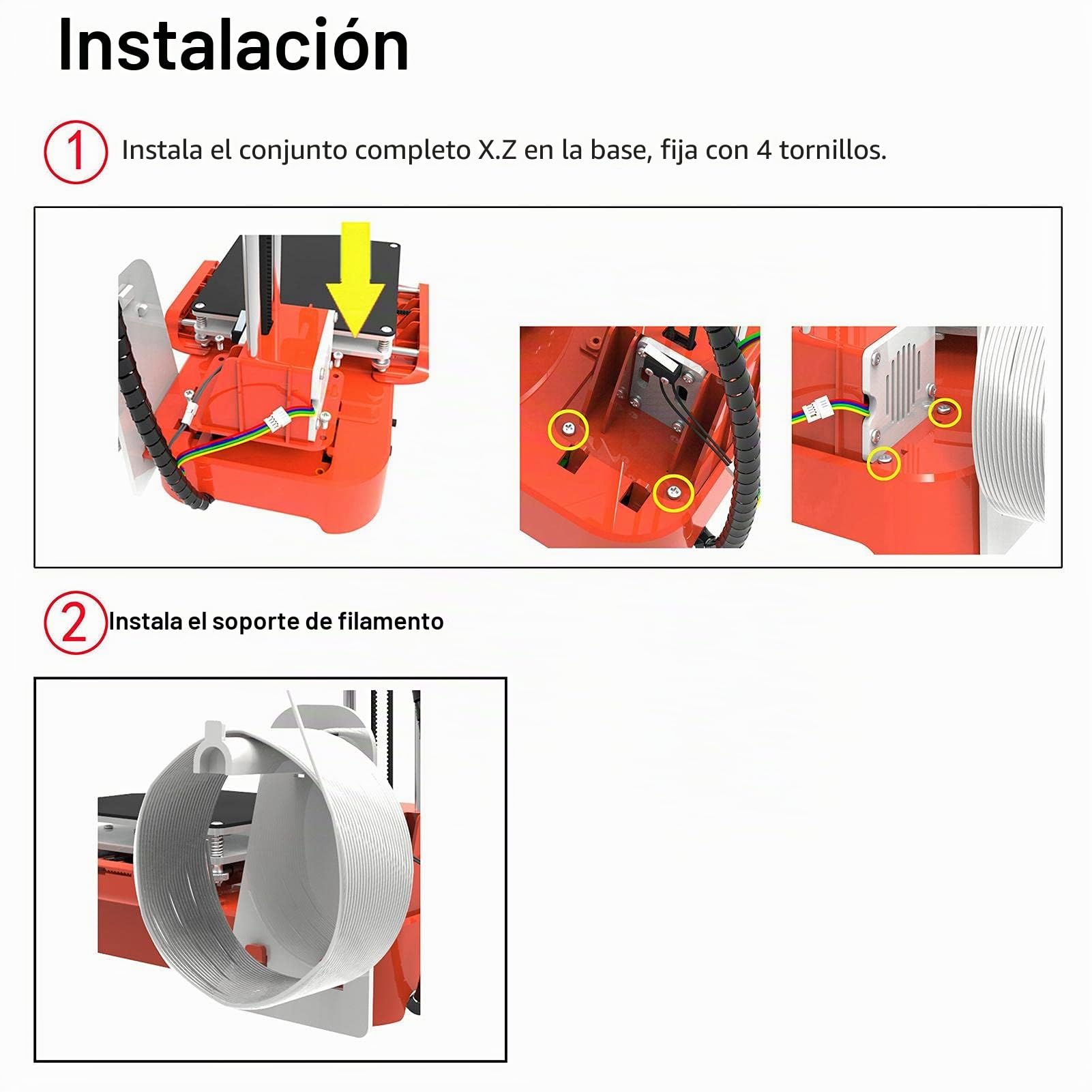 BuyWeek Mini Impresora 3D, Impresora 3D de Escritorio K7,Impresora 3D Fused Deposition Modeling para niños, educación para Estudiantes, Suministros de impresión PLA