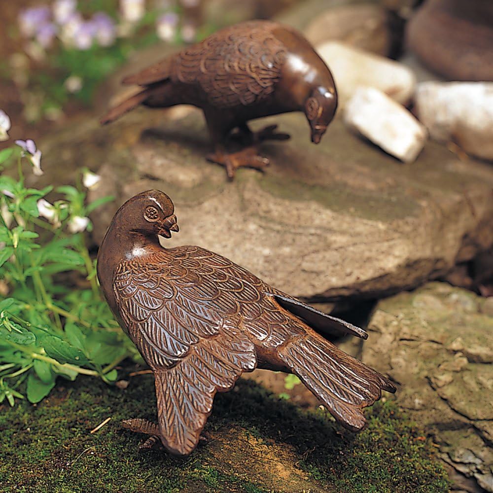 Achla Designs Bronzed Dove Pair, Garden Animal Statues