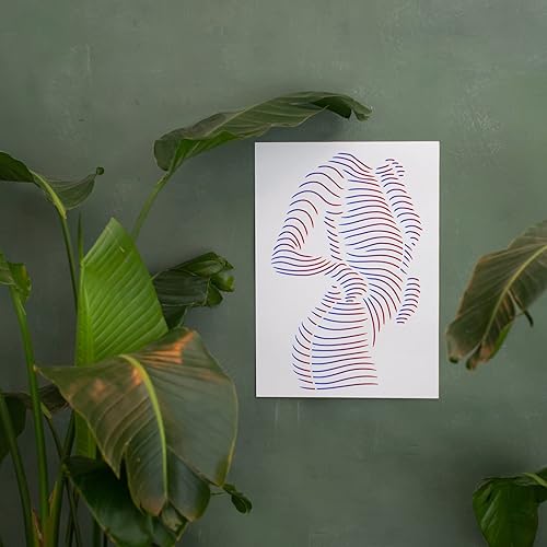 Miniatura 5 de FINGERINSPIRE Plantilla de pintura de cuerpo humano de 8.3 x 11.7 pulgadas, plantilla de dibujo corporal de línea femenina reutilizable, silueta de