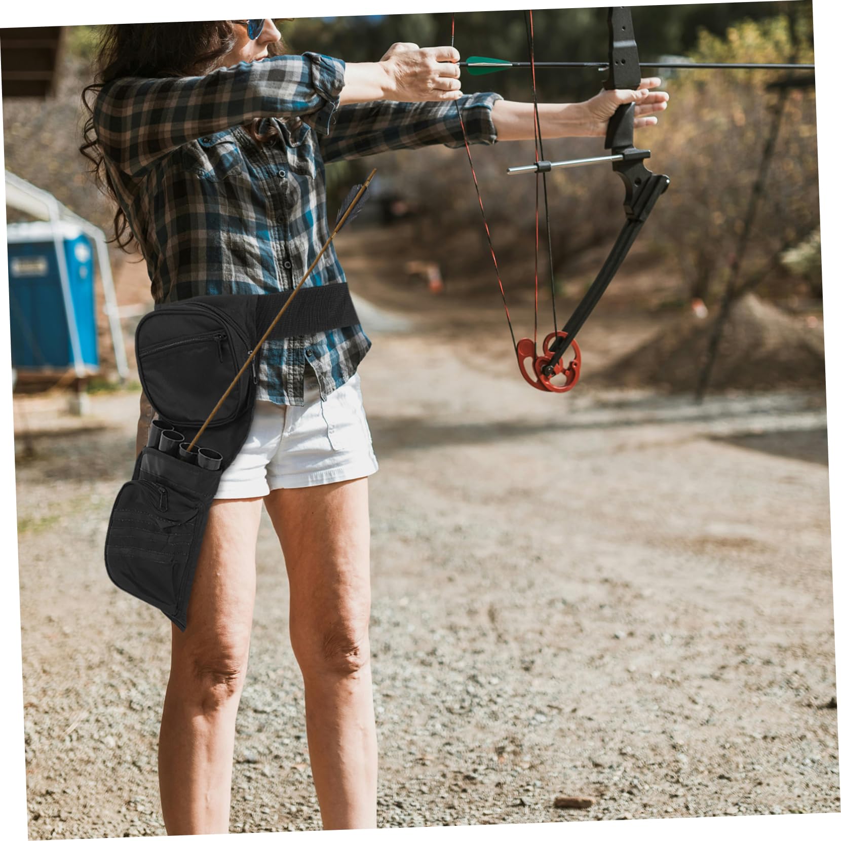 OSOLADY Essential Accessory Large Capacity Arrow Case Arrow Holder Recurve Accessory PVC Oxford for Hunting and Training
