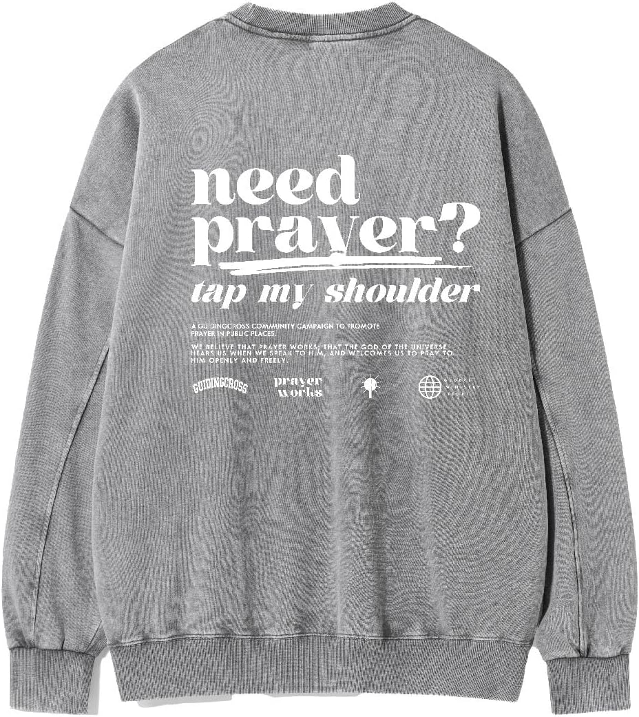 Fall Oversized Crewneck Sweatshirt for Women Men Need Prayer