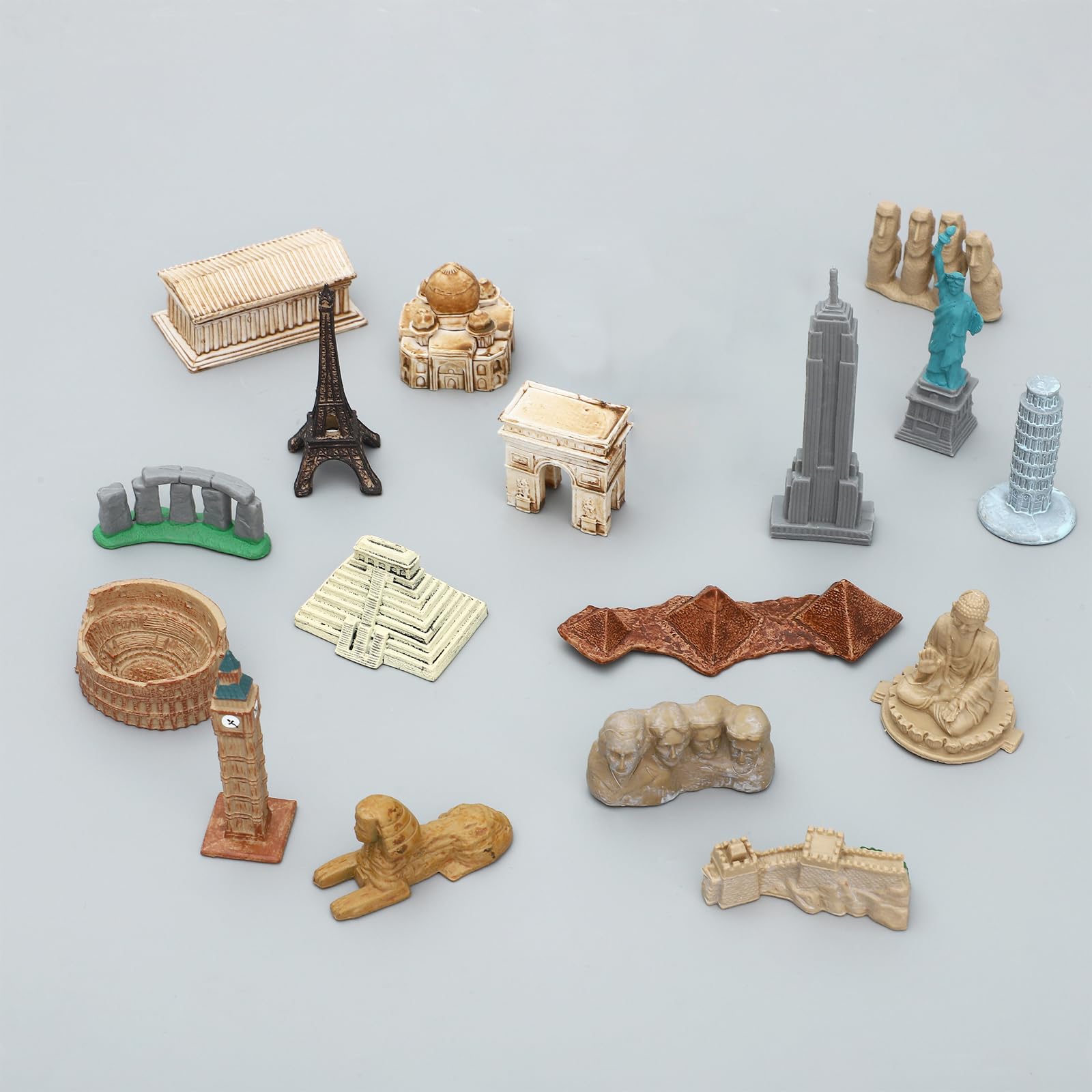 ONEST 20 Pieces Mini World Building Model Playsets Famous Architecture Figurines Toys for Boys and Girls