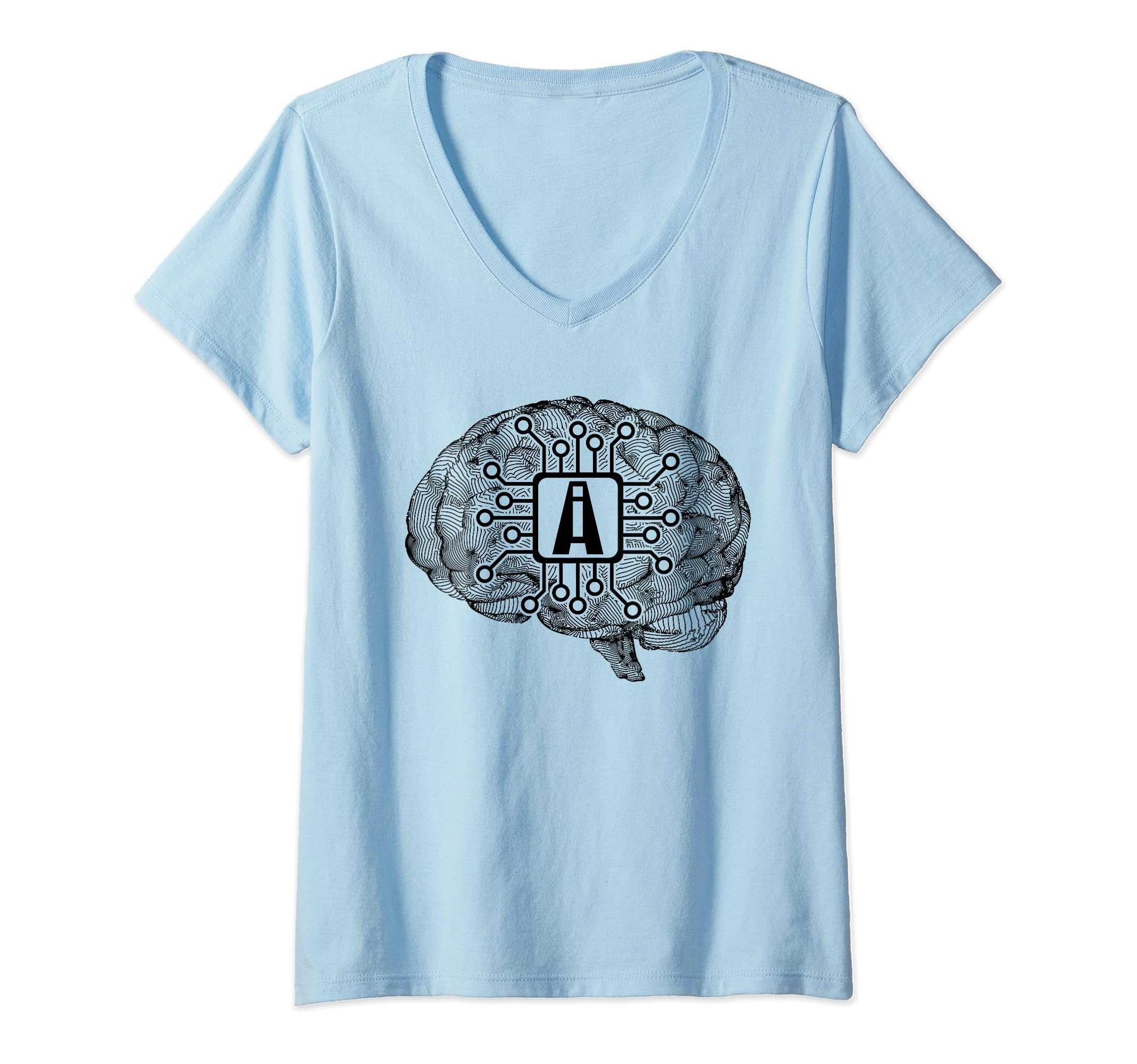 Artificial Intelligence Ai TechnologyAi Artificial Intelligence Brain V-Neck T-Shirt