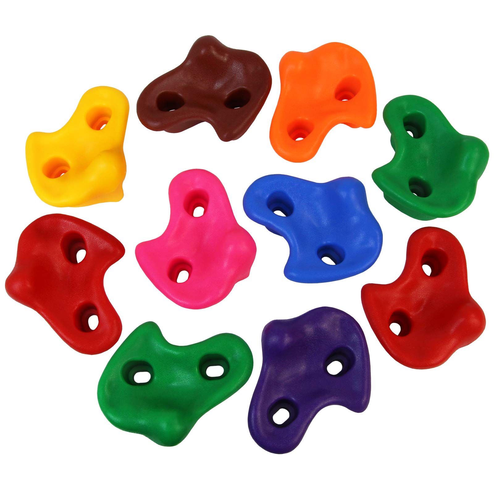 ALPIDEX Prese da Arrampicata per Bambini, Portata Fino a 200 kg, Incluso Materiale di Fissaggio - 10 Pezzi