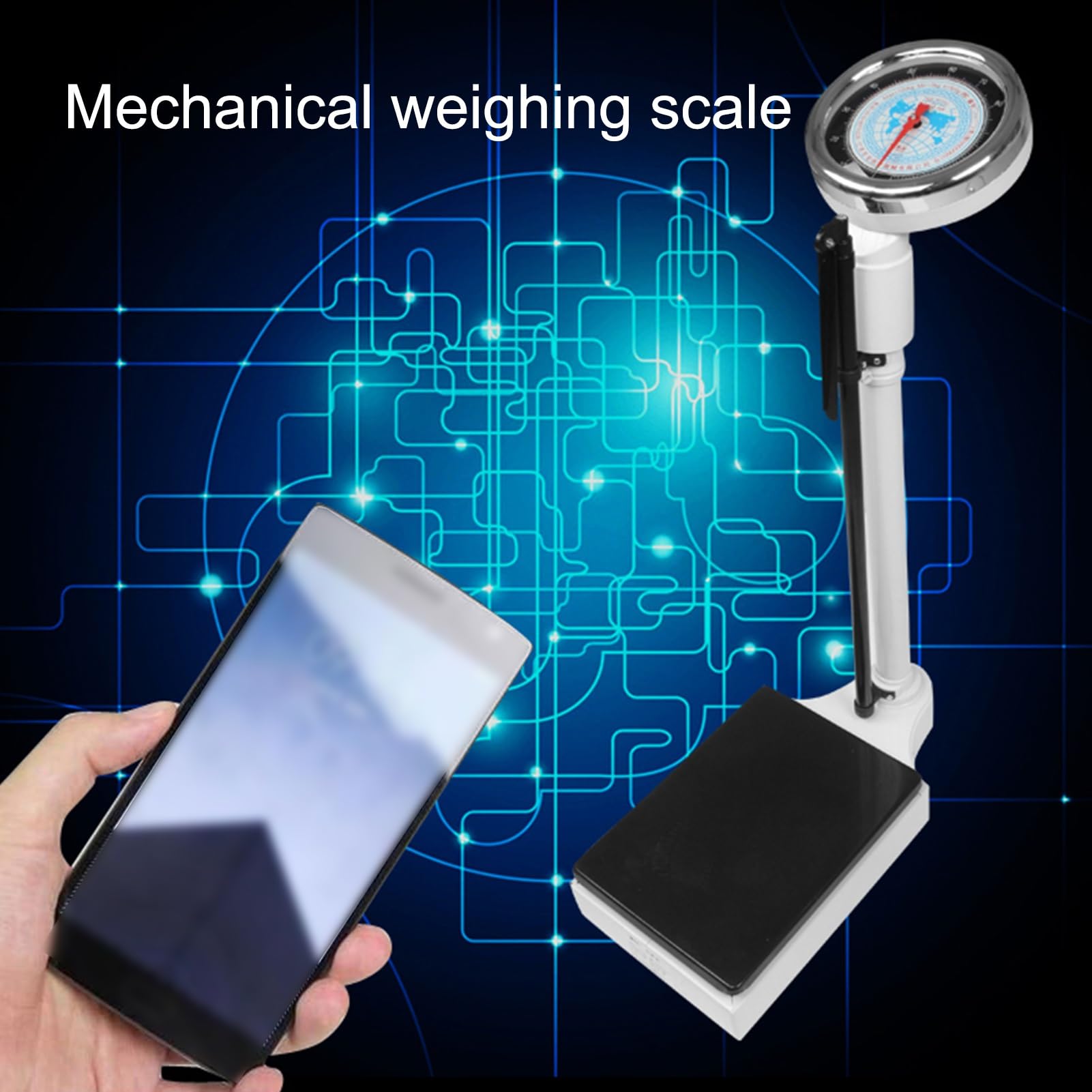 Mechanical Weight Scale, Mechanical Scales for Body Weight, Weight Measurement 120kg, for Home, School, Hospital, Gym Scales, Oversized Dial