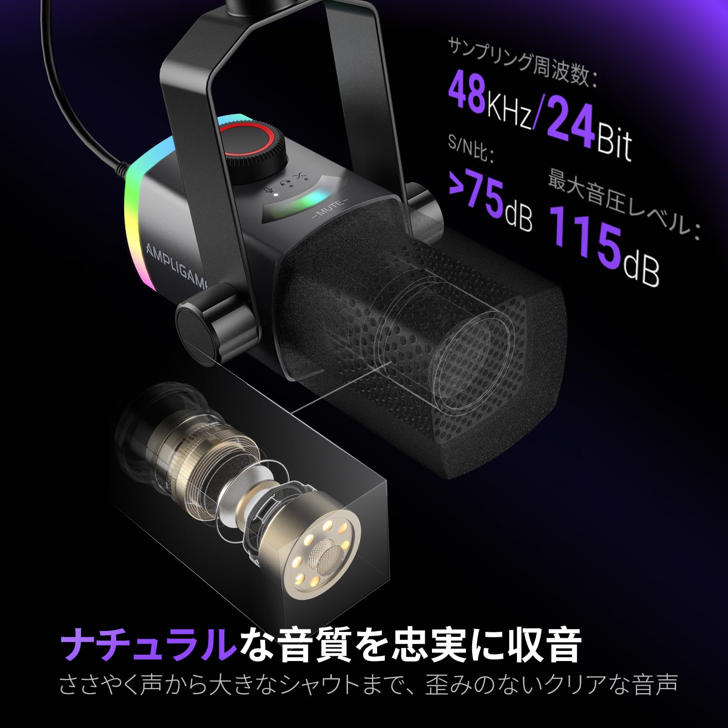 Amazon.co.jp: FIFINE USB/XLRダイナミックマイク 単一指向性 PC/PS4