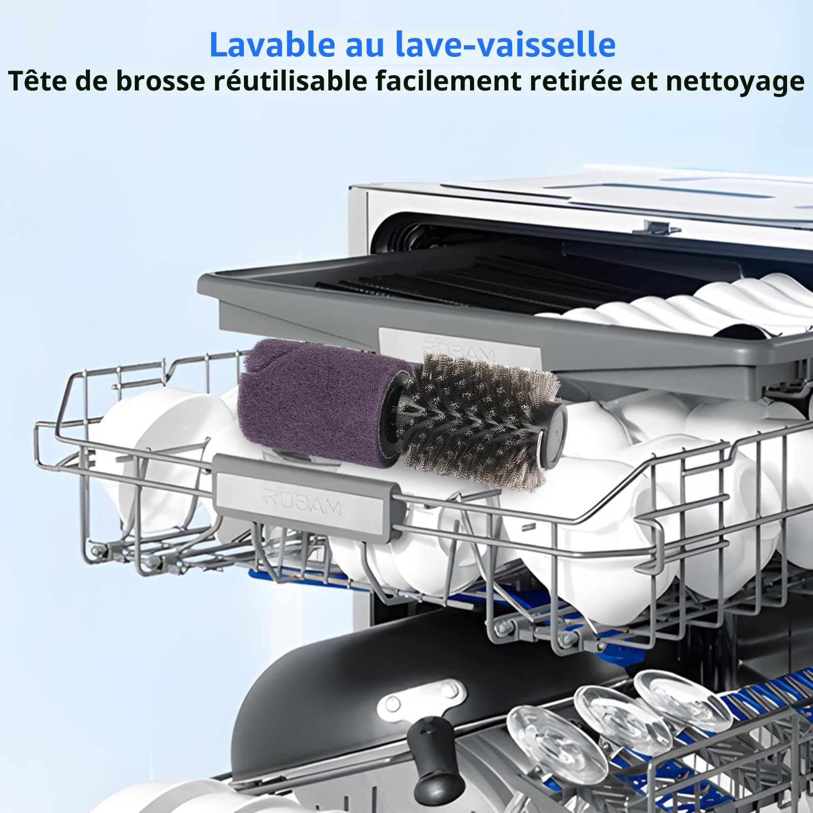 Brosse électrique barbecue batterie angle réglable acier inoxydable nettoyage 3 niveaux autonomie 90 min étanche Noir