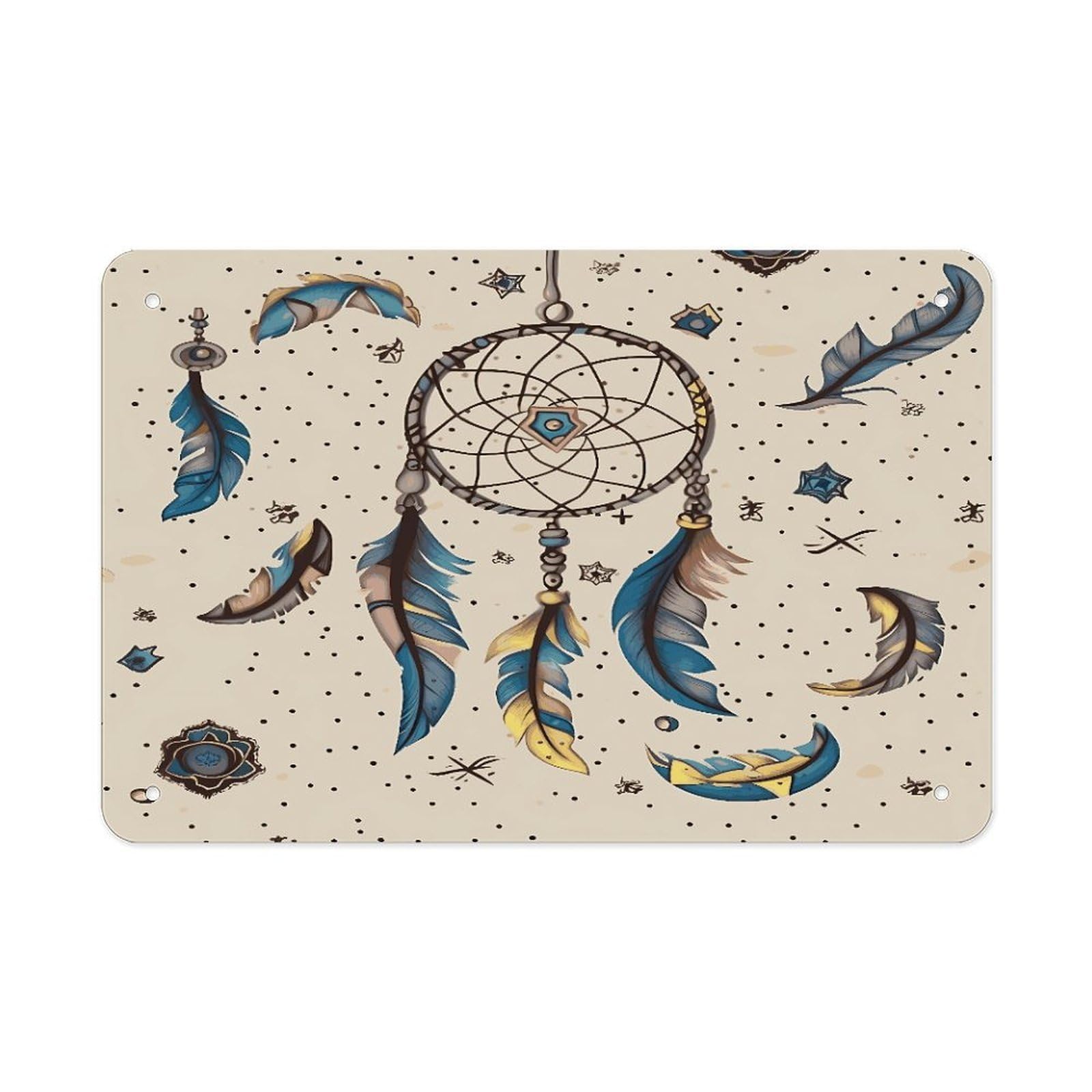 Fodpand Style Dream Catcher And Moon Wall Art Metal Signs Tin Sign