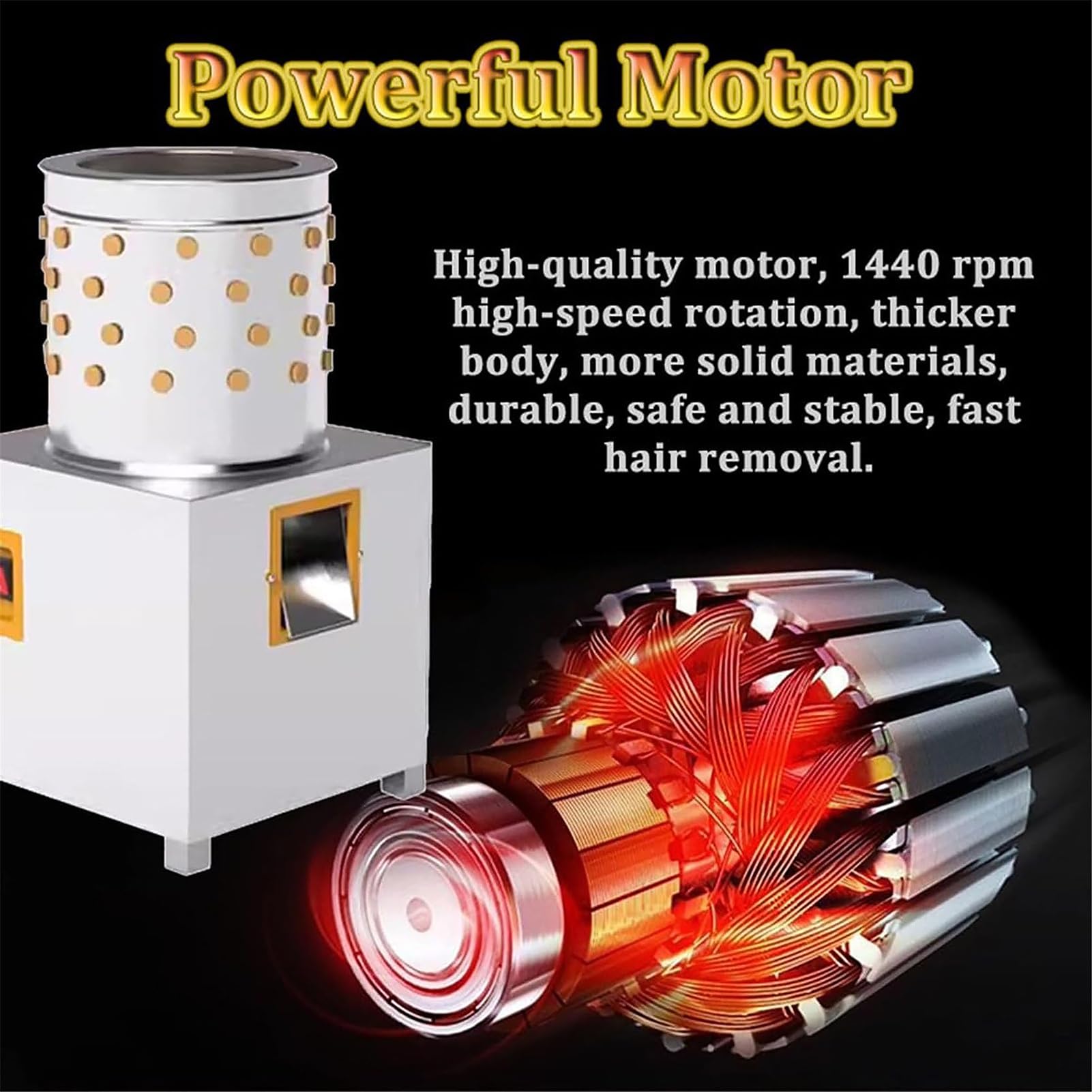 Máquina desplumadora de pollo, desplumadora automática de acero inoxidable de 210 W, para aves de corral, pato, pavo