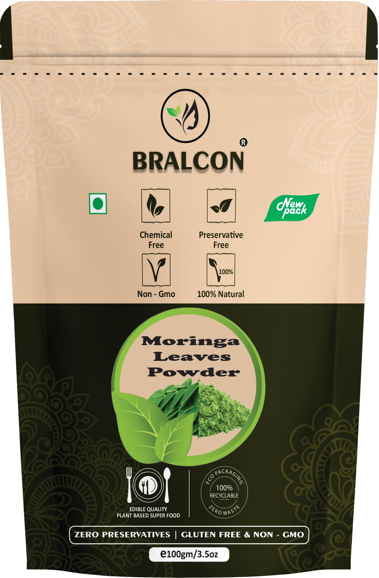 BRALCON Moringa Powder - 100g |Moringa Powder | Drumstick Tree Leaves Powder | Pure Shigru (B0D5WM1X4H) Amazon Price History, Amazon Price Tracker