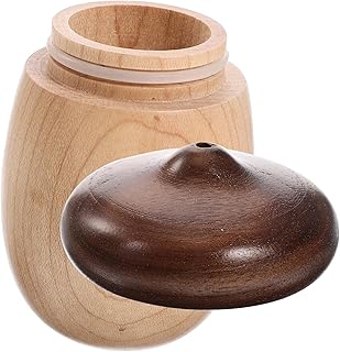Cabilock Wear Resistant Walnut Wood Pegwood Box Toothpick Holder with Lid Cotton Bud Container for Home Office Cafe and Restaurant Table Decor Compact Desktop Organizer