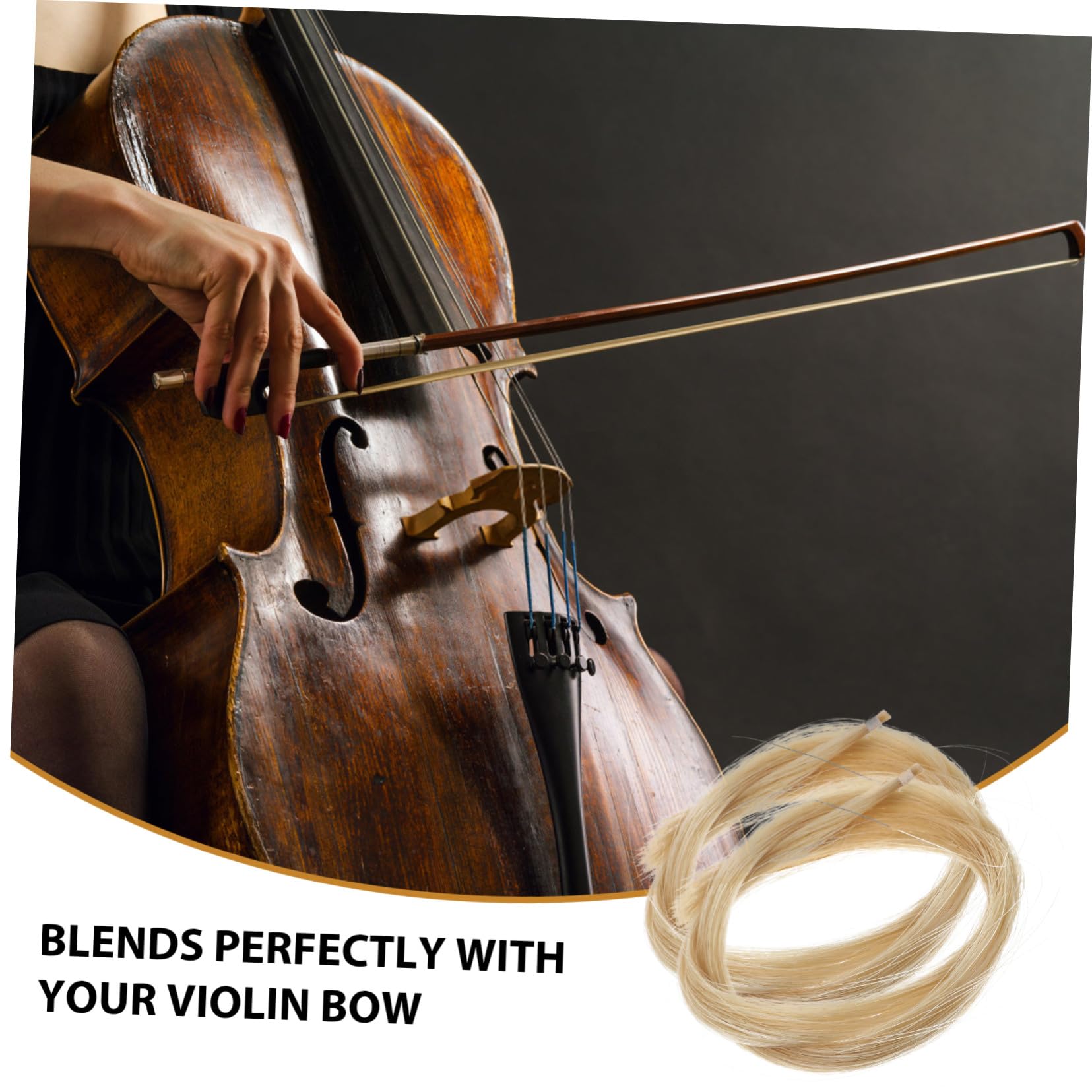 Amazon | LRXIYODE バイオリンの弓の馬毛 2ハンクス交換用弓毛