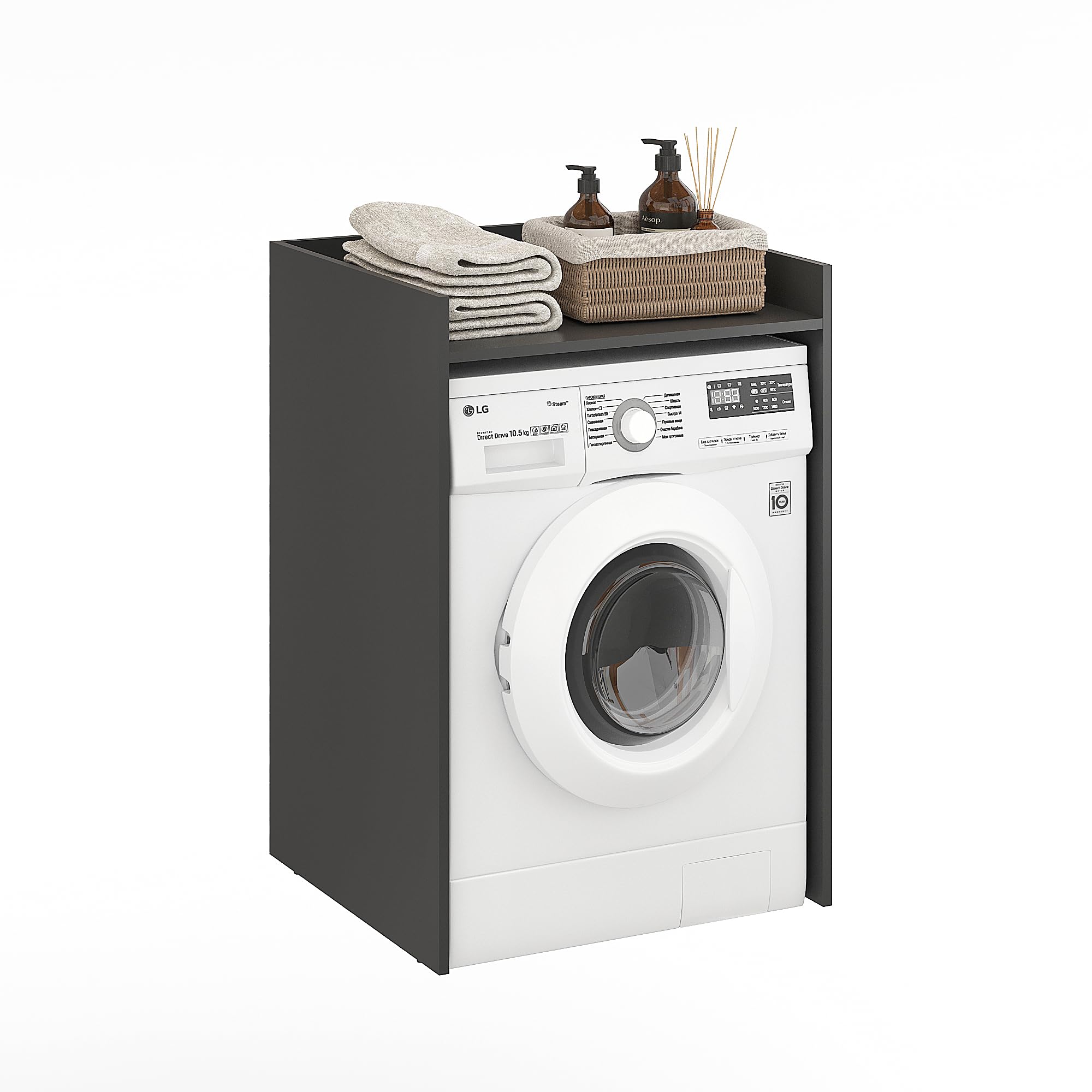 Komto Washing Machine Cabinet, Anthracite Washing Machine Cupboard, Over Tumble Dryer Storage Unit, Tumble Dryer Cabinet for Space Saving Bathroom | Mozi 66 x 62 x 97 cm โ image 1