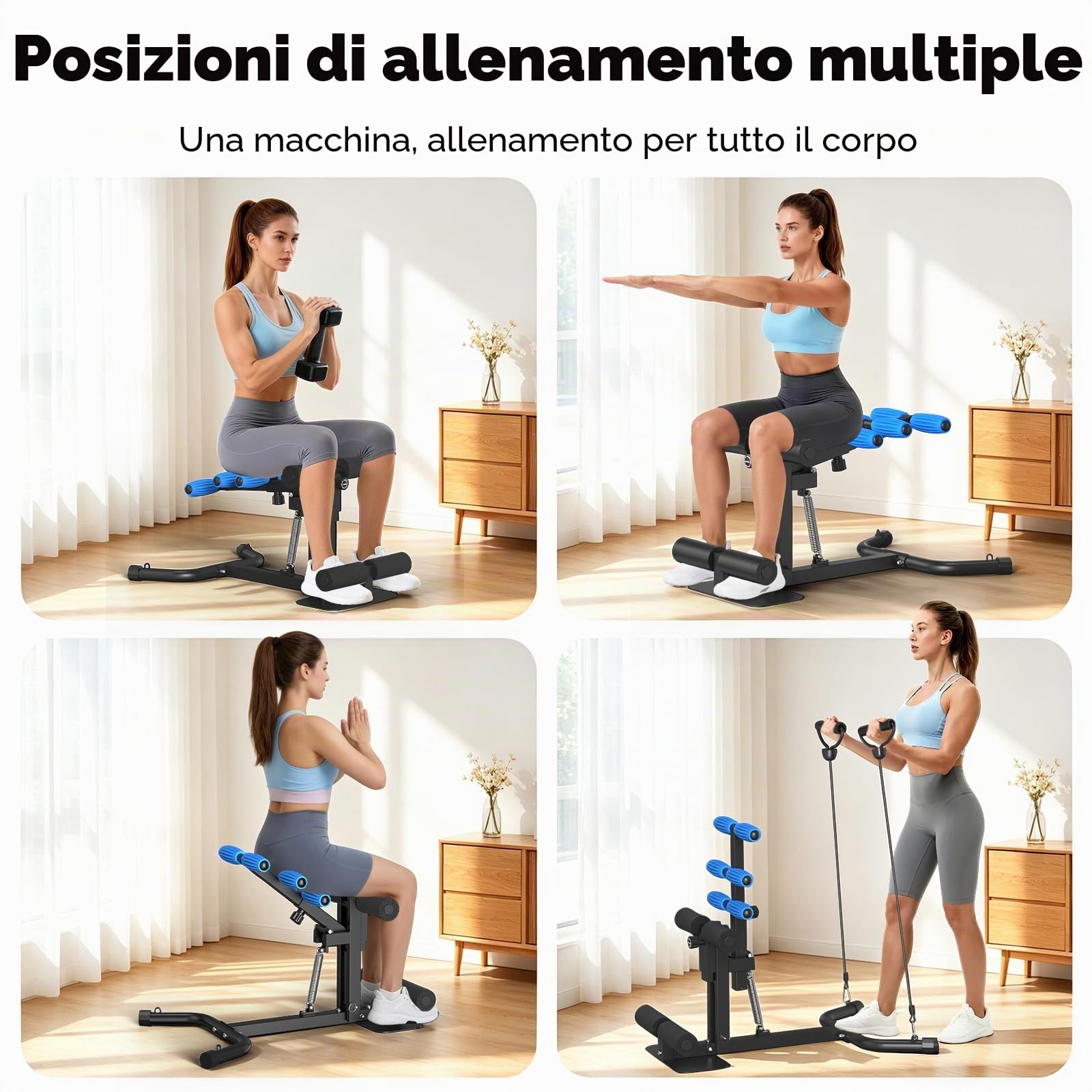 RELIFE REBUILD YOUR LIFE Macchina Per Squat Domestica Per Allenamento Di Glutei E Gambe Modellamento Muscolare E Allenamento Della Forza Attrezzatura Per Fitness