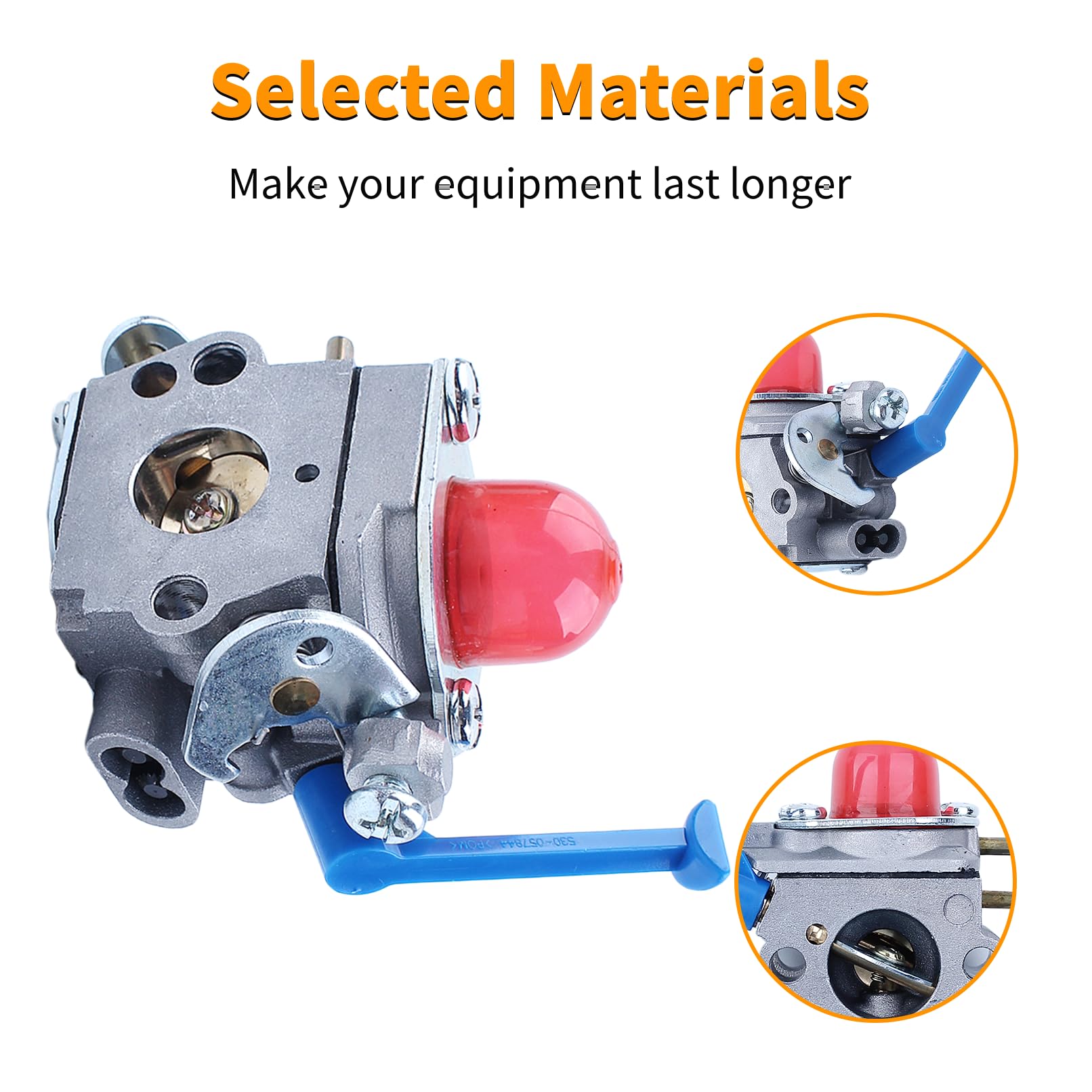 Vergaser Kit für Husqvarna 128LD, 128L, 128LDX, 124C, 124L, 128C, 128CD Rasenmäher, mit Luftfilter + Zündkerze + Kraftstofffilter + Dichtung, Ersatz 545081850