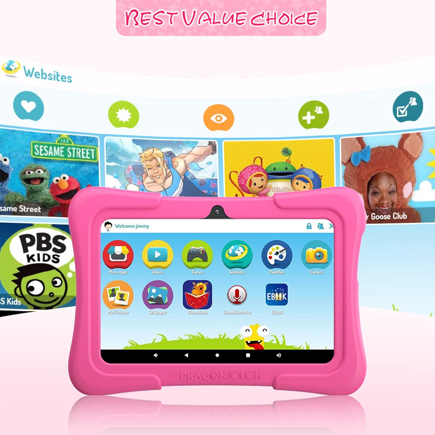 Best Deal 🛒 Dragon Touch Y88X Pro 7 inch Kids Tablets, 2GB RAM 16GB ROM, Android 9.0 Tablet, Kidoz Pre-Installed with Kid-Proof Case (Pink) One-Day Sale: Up to 40% Off Dragon Touch Y88X Pro 7 inch Kids Tablets, 2GB RAM 16GB ROM, Android 9.0 Tablet, Kidoz Pre-Installed with Kid-Proof Case (Pink)