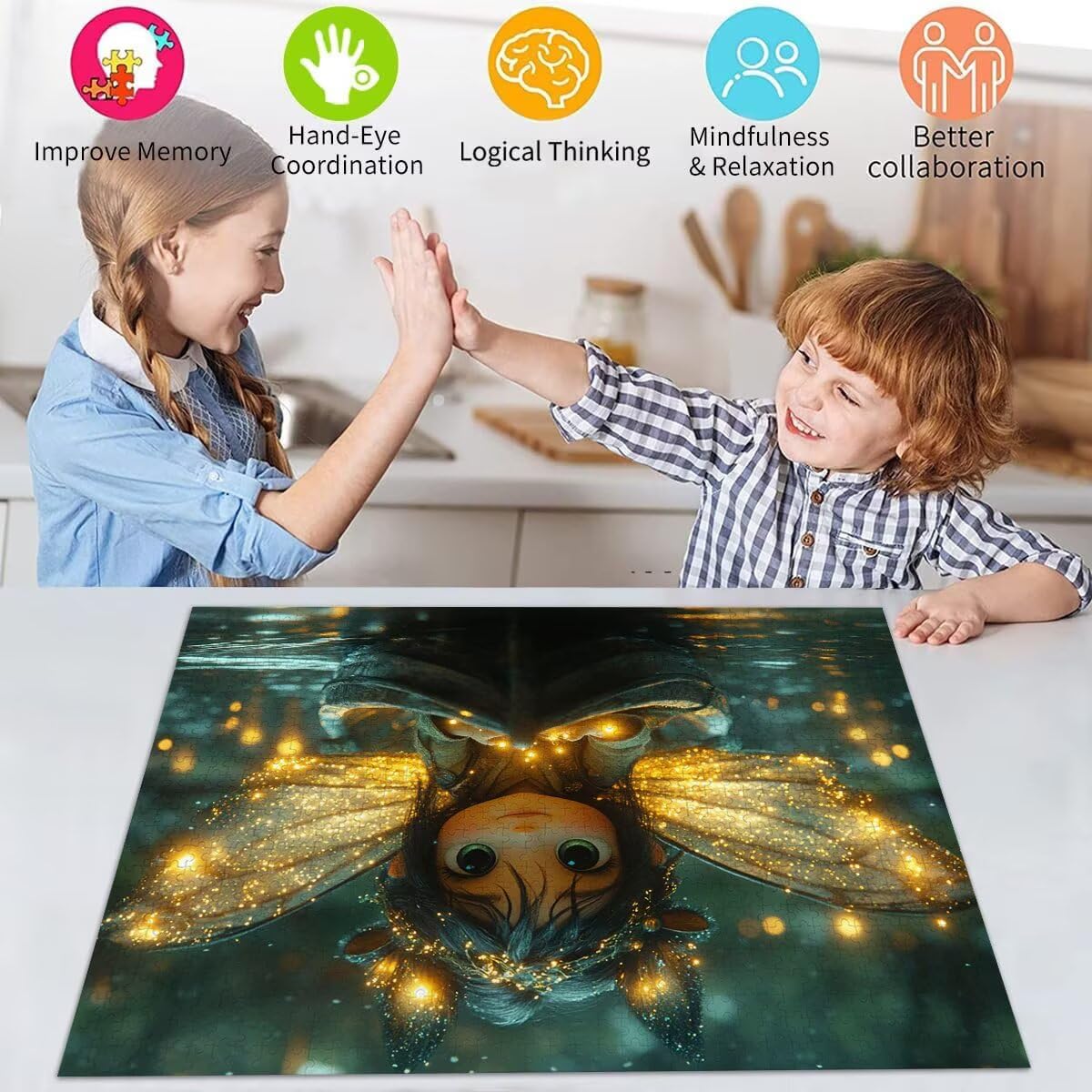 Puzzle Erwachsene 2000 Teile Mädchen Elf Educa Jigsaw für Kinder ab 8 Jahren Mädchen Jungen, Erwachsene Impossible Klassische Puzzles Schwer, Anspruchsvoll Spielspaß, Als Geschenke 70x99cm t-772