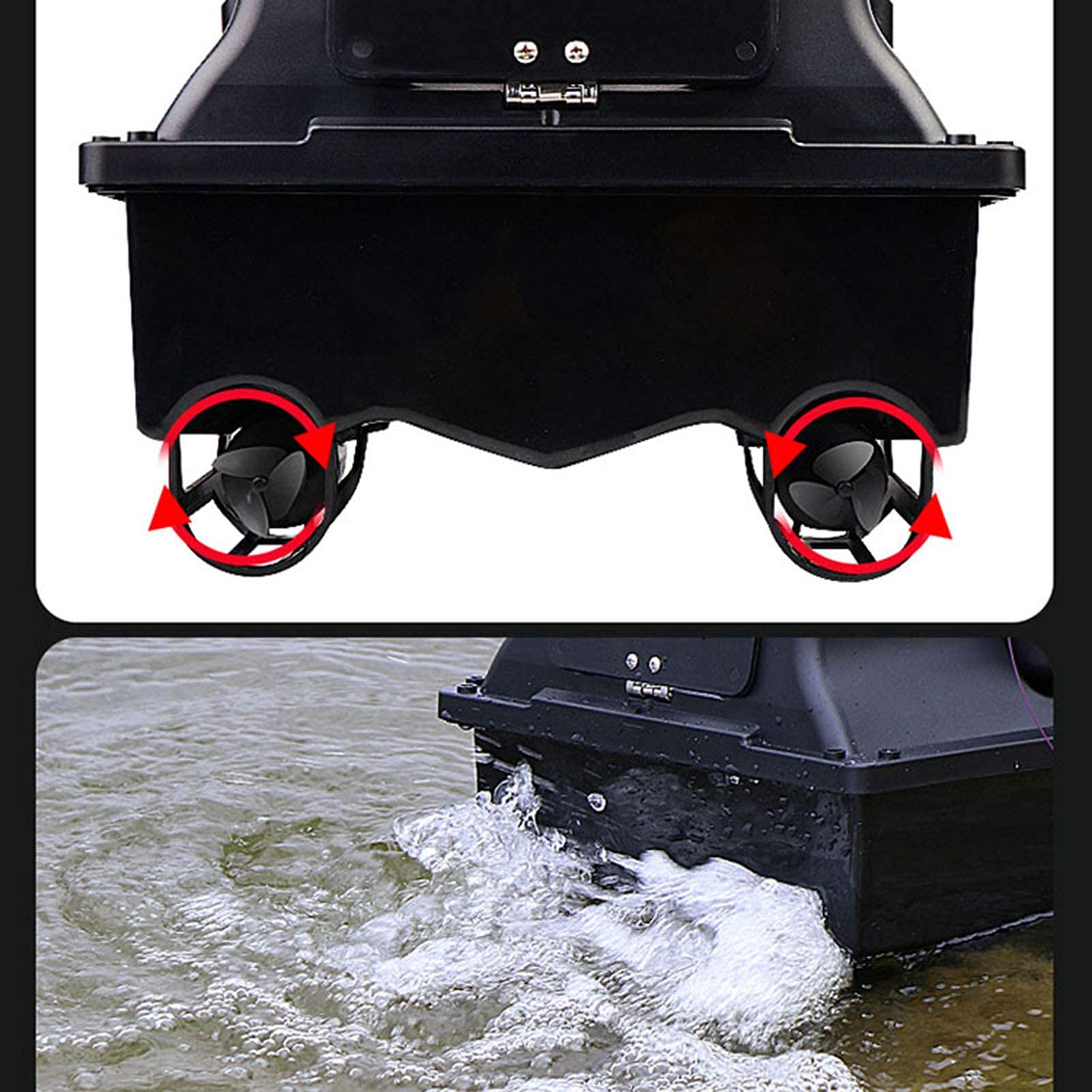 Visaas Boot, RC Boot, Afstand Gps Cruise Bait Boot met 5200Mah Batterij, Afstandsbediening Visaas Boot met Dubbele Motor,1×5200mAhBattery