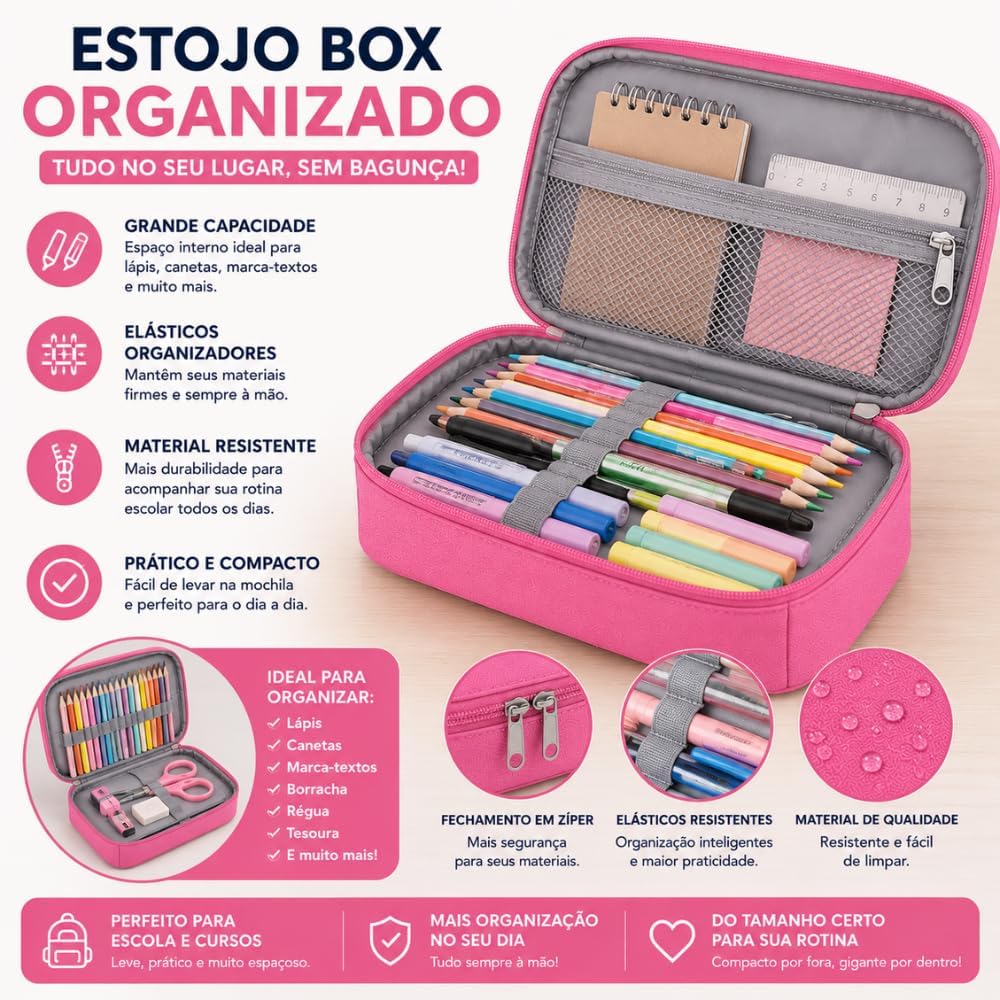 Mochila Escolar Infantil Kit Bolsa Grande De Costas Reforçada Com Lancheira Térmica e Estojo Box Impermeável Juvenil Adolescente Passeio Viagem Notebook Menina Menino Unissex Mochila Escolar Infantil Kit Bolsa Grande De Costas Reforçada Com Lancheira Térmica e Estojo Box Impermeável Juvenil Adolescente Passeio Viagem Notebook Menina Menino Unissex