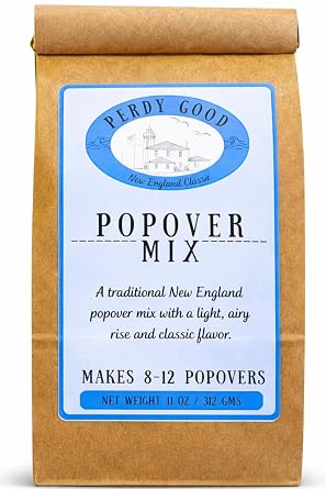 Perdy Good Blue Ribbon Popover Mix Traditional New England Popovers 11 oz Made in Maine All Natural Popover Baking Mix