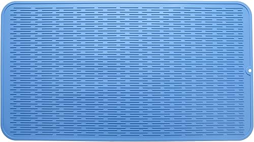 MicoYang Tapete de silicona para secado de platos para múltiples usos, fácil de limpiar, ecológico, resistente al calor para encimera de cocina o