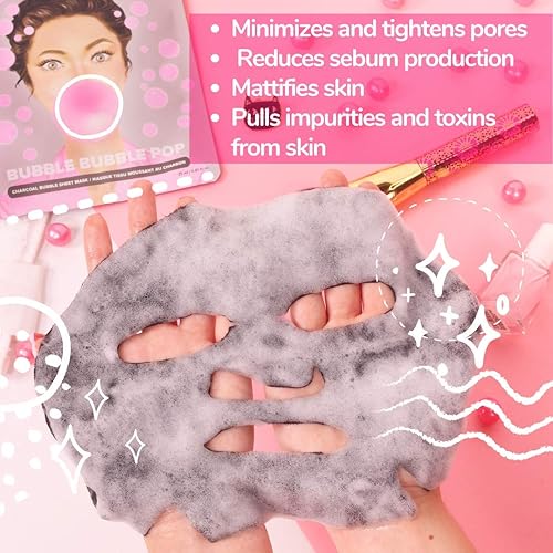 Miniatura 3 de Bubble Bubble Pop, máscara facial de limpieza de poros y espuma con carbón activado, purifica, limpieza profunda y reduce el sebo, para pieles