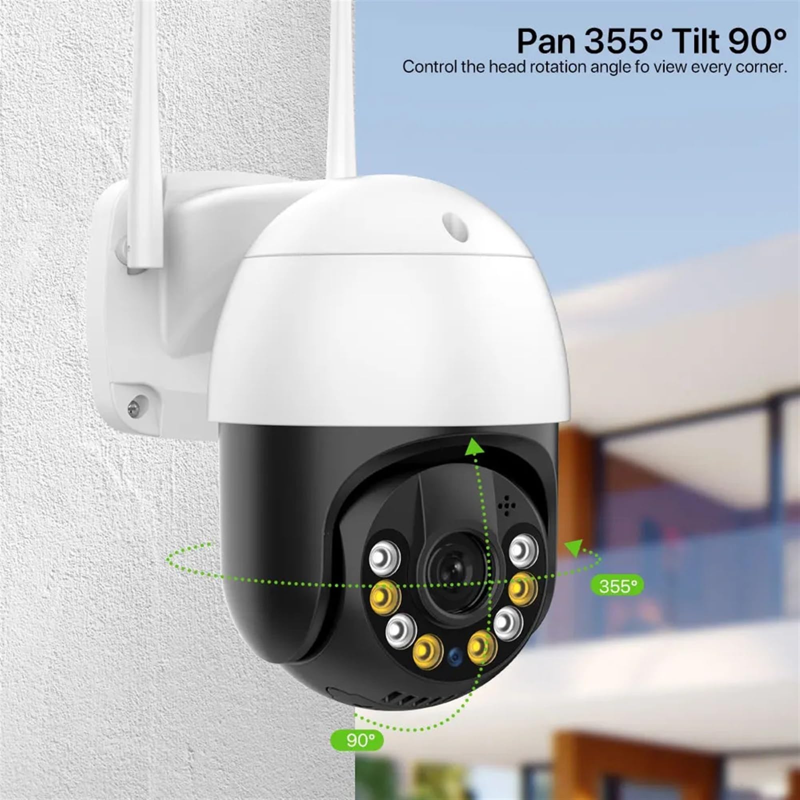 Zestawy do monitoringu DVR, Kamera PTZ 8MP 4K IP zewnętrzna kamera HD 4MP H.265 bezprzewodowy nadzór bezpieczeństwo CCTV 1080P śledzenie AI P2P, CCTV na zewnątrz(8MP 4K Add 64G)