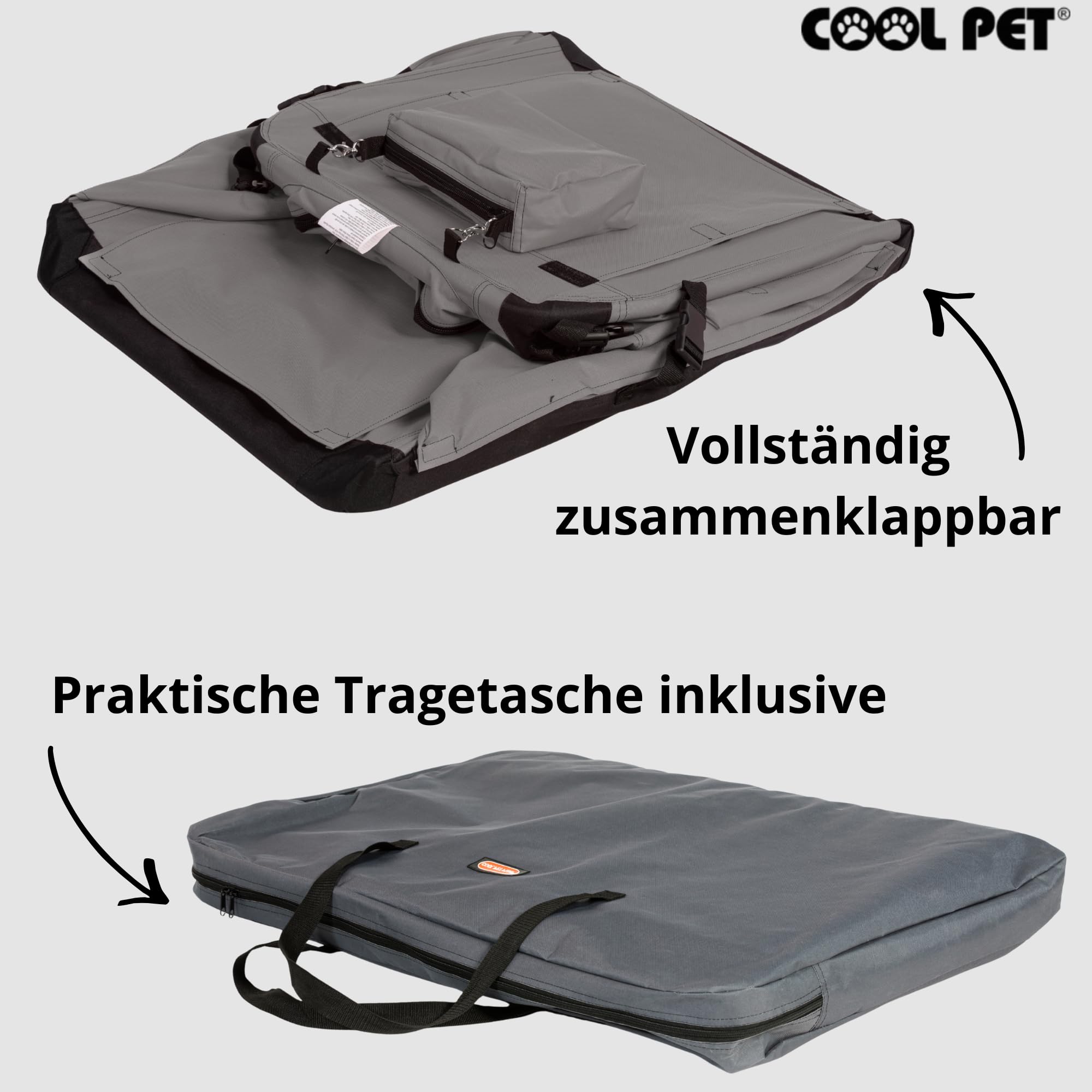 Hundebox 122 * 79 * 91cm 4XL, Hundehütte,Box für Hund, Transportbox, Box für Katze (grau)
