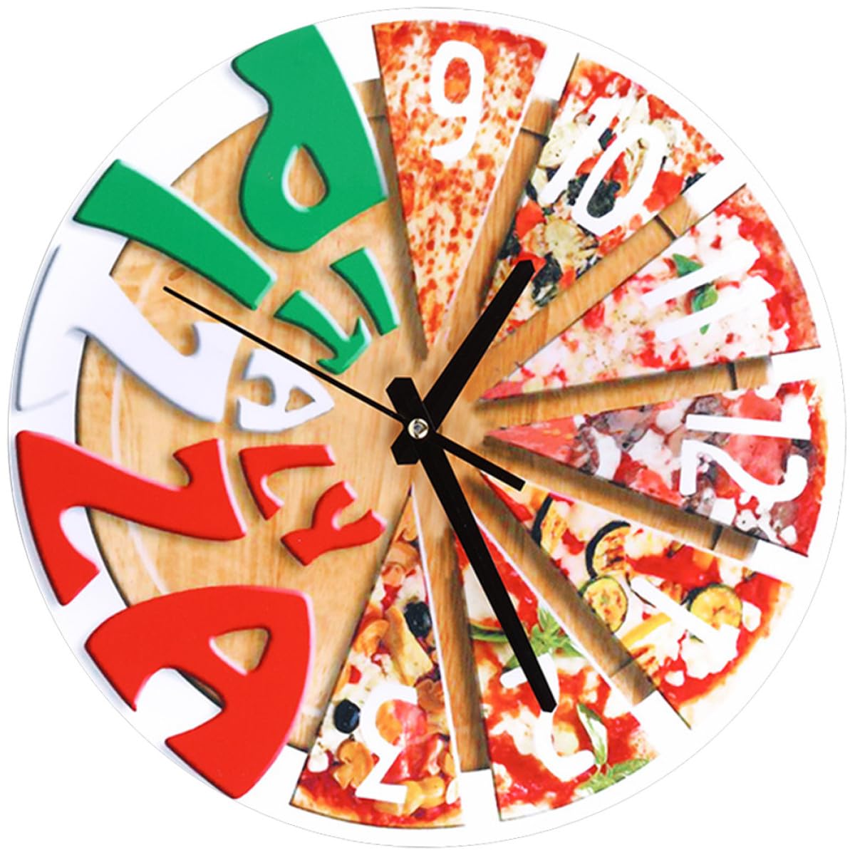 Horloge murale pizza originale 30 cm, le cadeau déco idéal pour les passionnés de cuisine