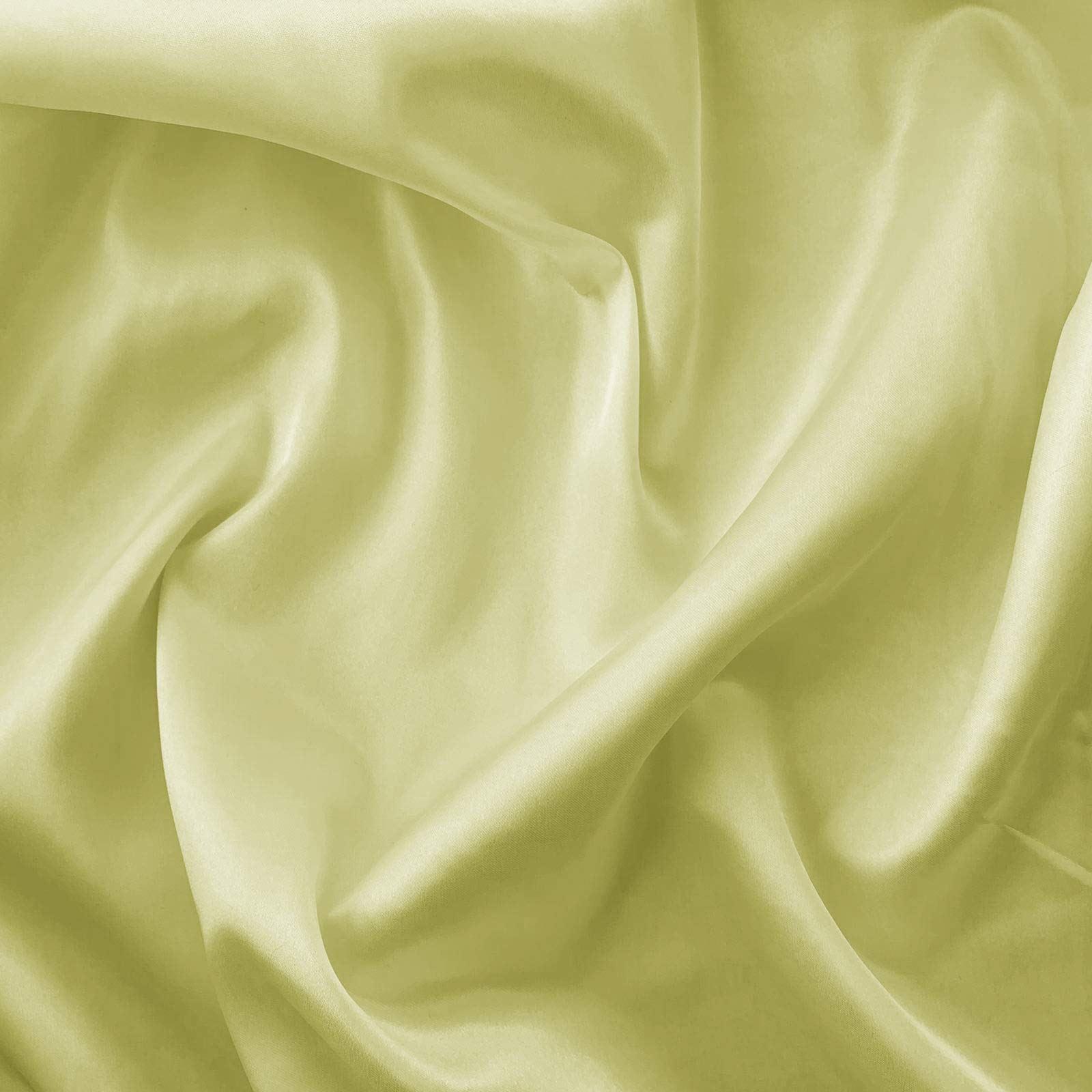 Discover Lifestyle & Fashion Fabrics Lemon Silky Satin Liquid Fabric Plain Luxury Dress Craft Decoration Drape Dancewear Material 60" – 150Cm Wide | Sold Per Metre (Lemon)