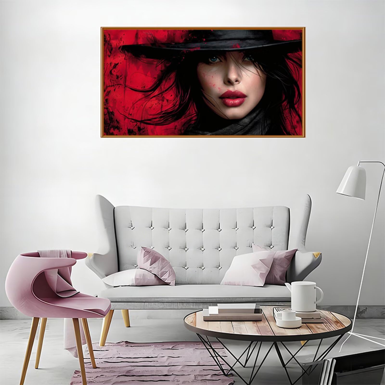 Diamentowe zestawy malarskie dla dorosłych, 5D Kobieta Zestaw do malowania diamentami Zestaw do malowania, DIY Diamond Art Kompletny zestaw, Pełne wiertło Diament Rhinestone Ścieg krzyżykowy Kryształ